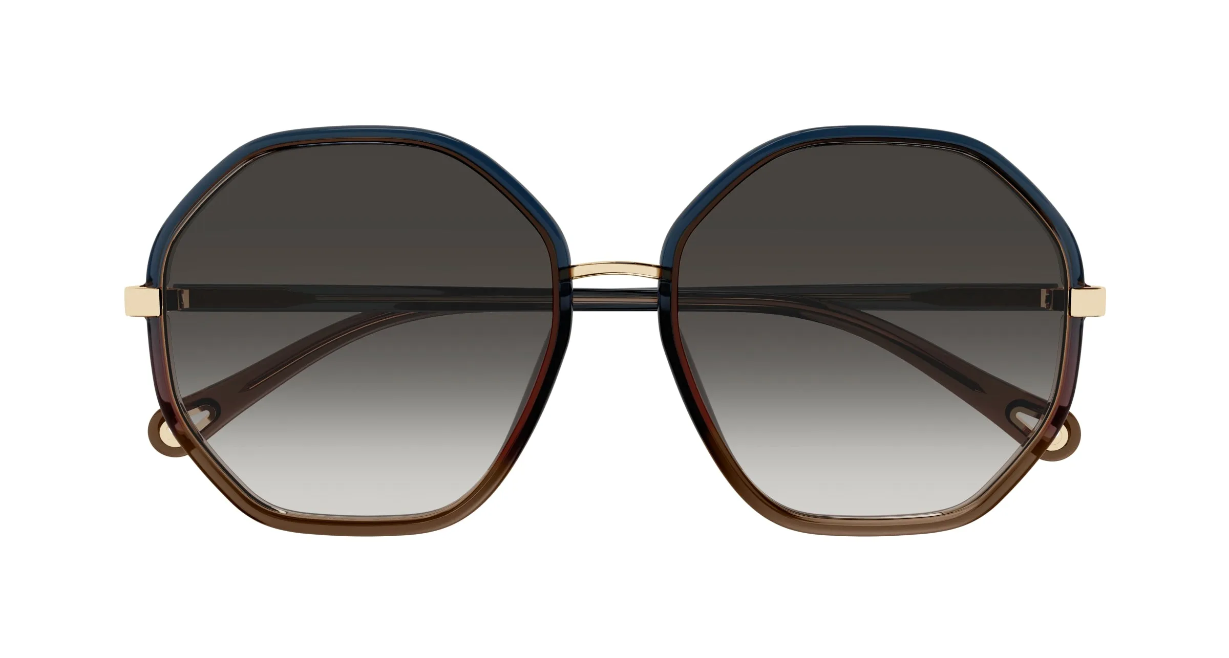 Chloé CH0133SA 003 Occhiali da sole Bio-iniettato Grigio Grigio Geometrica Sfumato - immagine 3