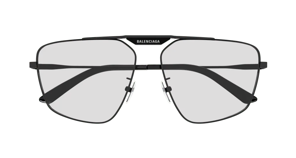Balenciaga BB0246SA 004 Occhiali da sole Metallo Grigio Grigio Geometrica Normale - immagine 2