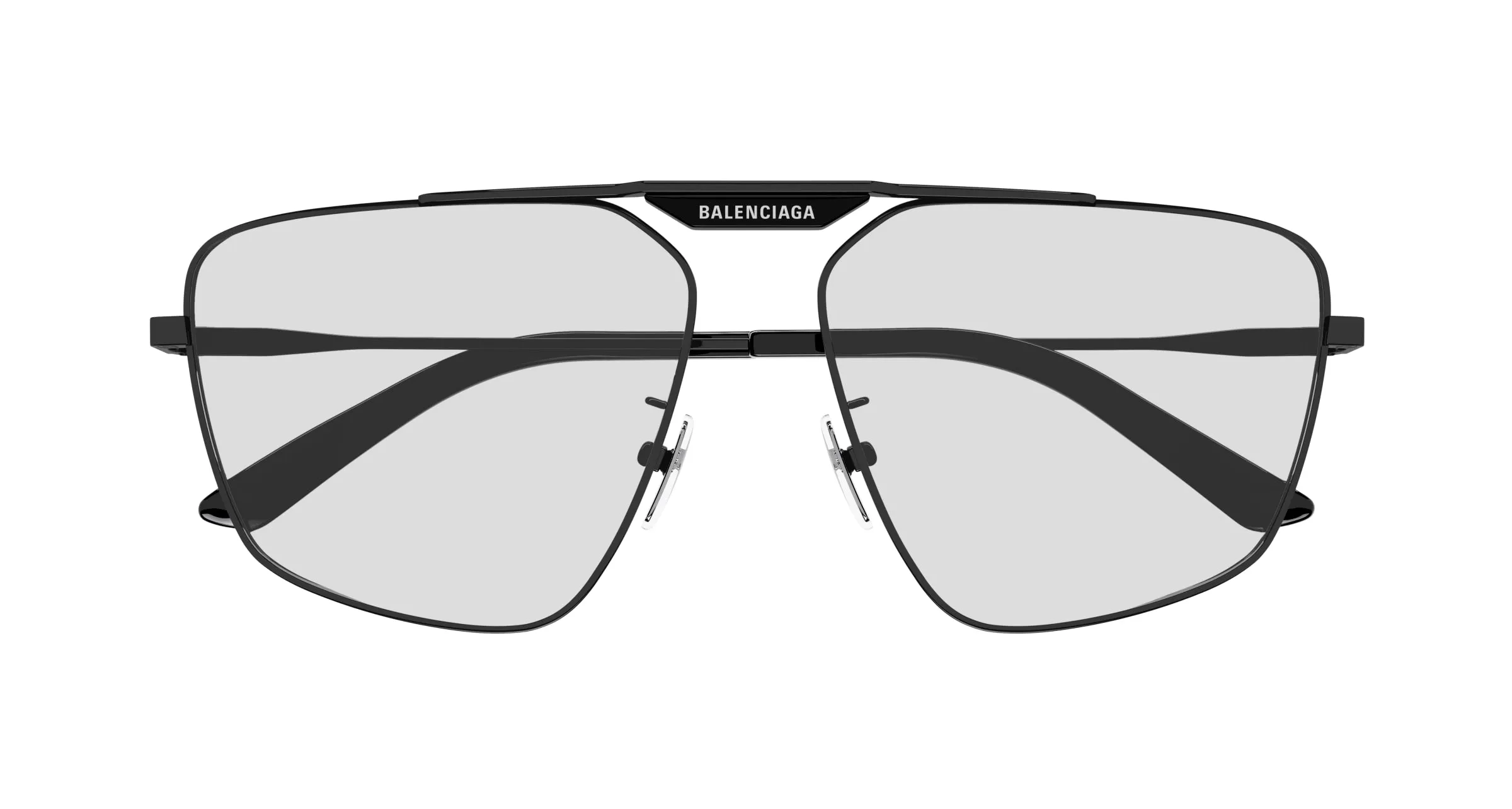 Balenciaga BB0246SA 004 Occhiali da sole Metallo Grigio Grigio Geometrica Normale - immagine 3