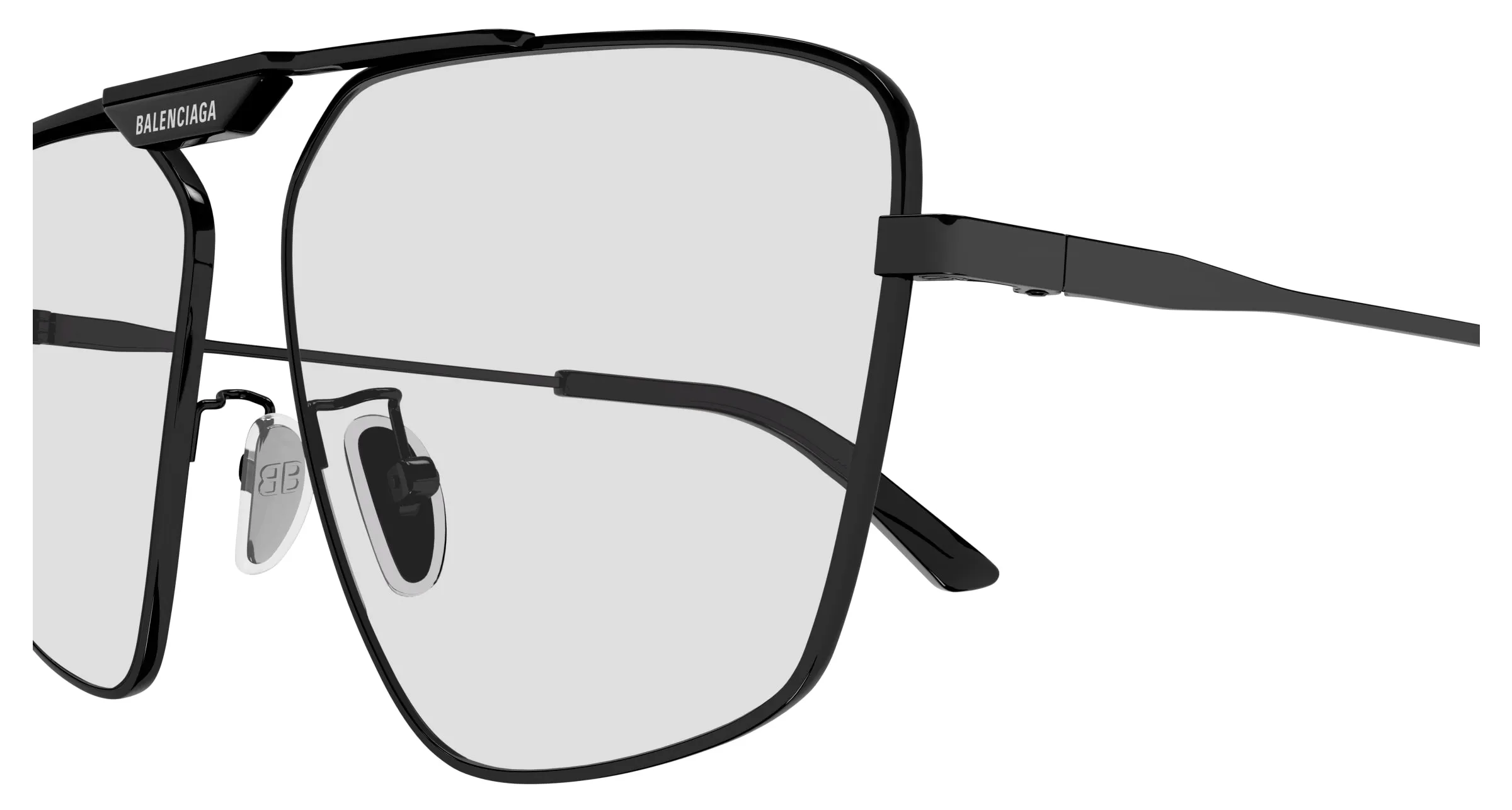 Balenciaga BB0246SA 004 Occhiali da sole Metallo Grigio Grigio Geometrica Normale - immagine 4