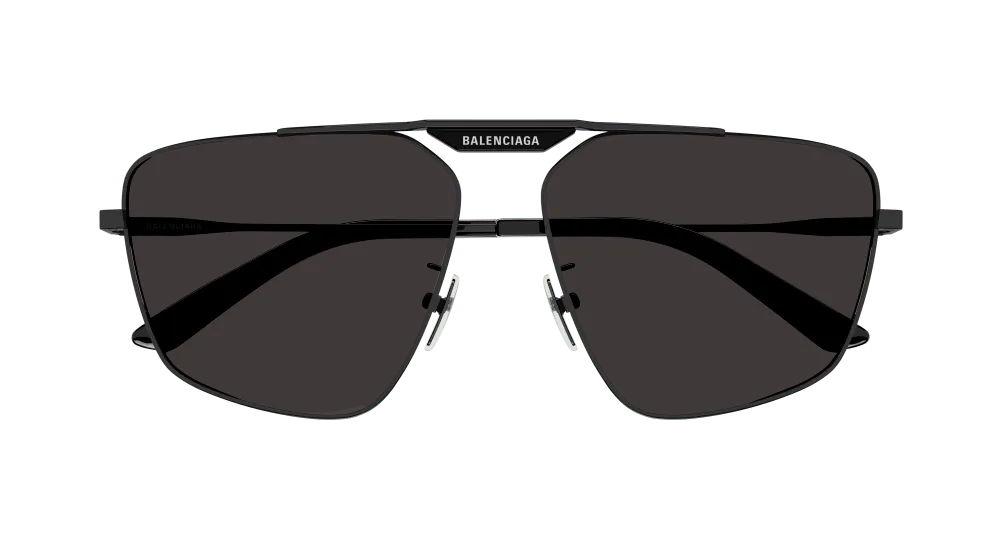 Balenciaga BB0246SA 001 Occhiali da sole Metallo Grigio Grigio Geometrica Normale - immagine 2