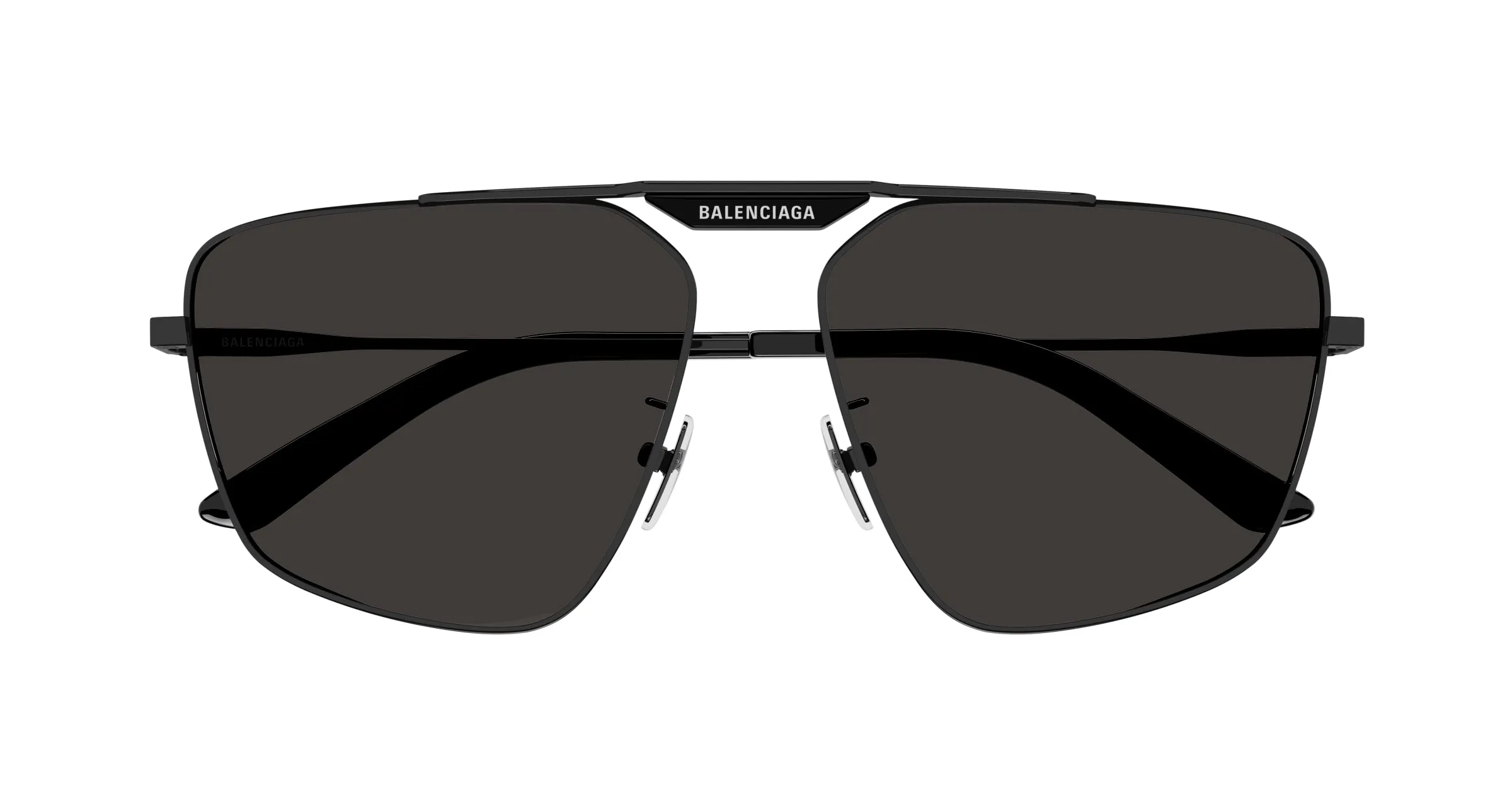 Balenciaga BB0246SA 001 Occhiali da sole Metallo Grigio Grigio Geometrica Normale - immagine 3