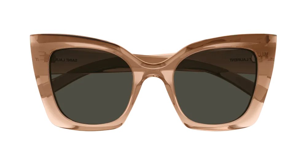 SAINT LAURENT Donna SL 552 006 Occhiali da sole Iniettato Rosa Grigio Cat Eye Normale - immagine 2