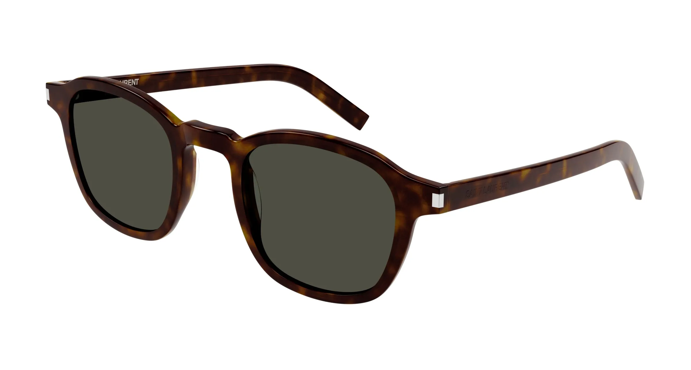 SAINT LAURENT SL 549 SLIM 002 Occhiali da sole Acetato Havana Grigio Rotonda Normale - immagine 1