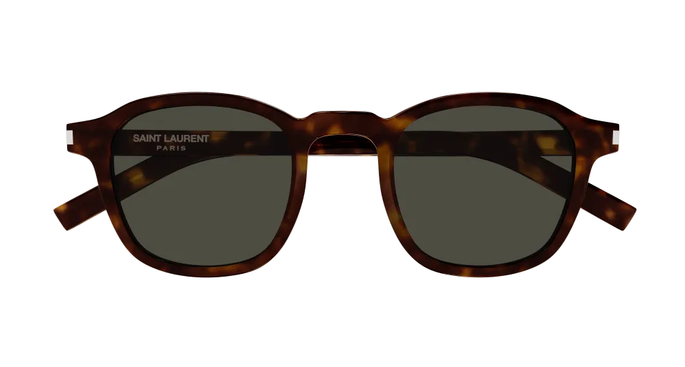 SAINT LAURENT SL 549 SLIM 002 Occhiali da sole Acetato Havana Grigio Rotonda Normale - immagine 2