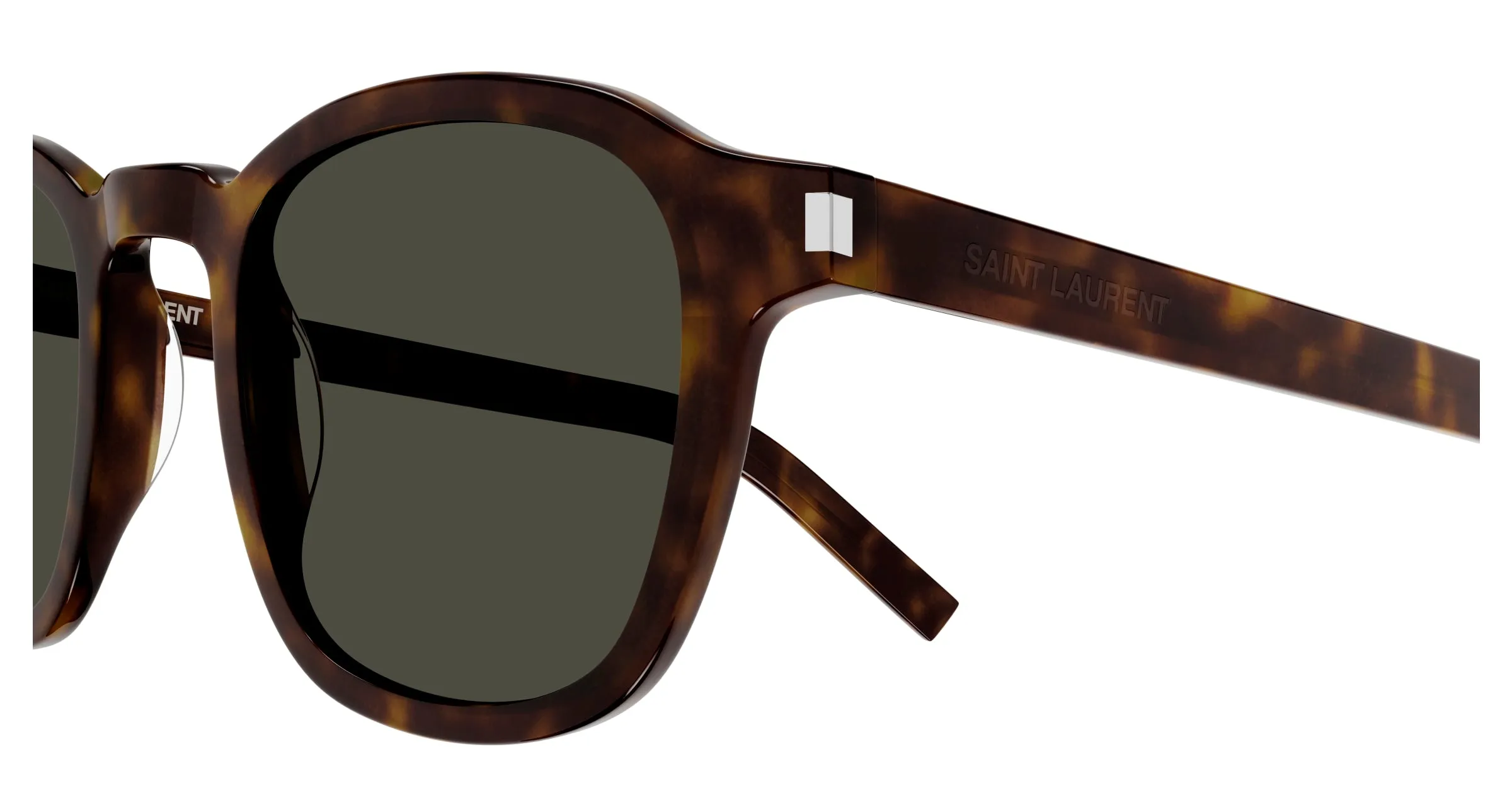 SAINT LAURENT SL 549 SLIM 002 Occhiali da sole Acetato Havana Grigio Rotonda Normale - immagine 4