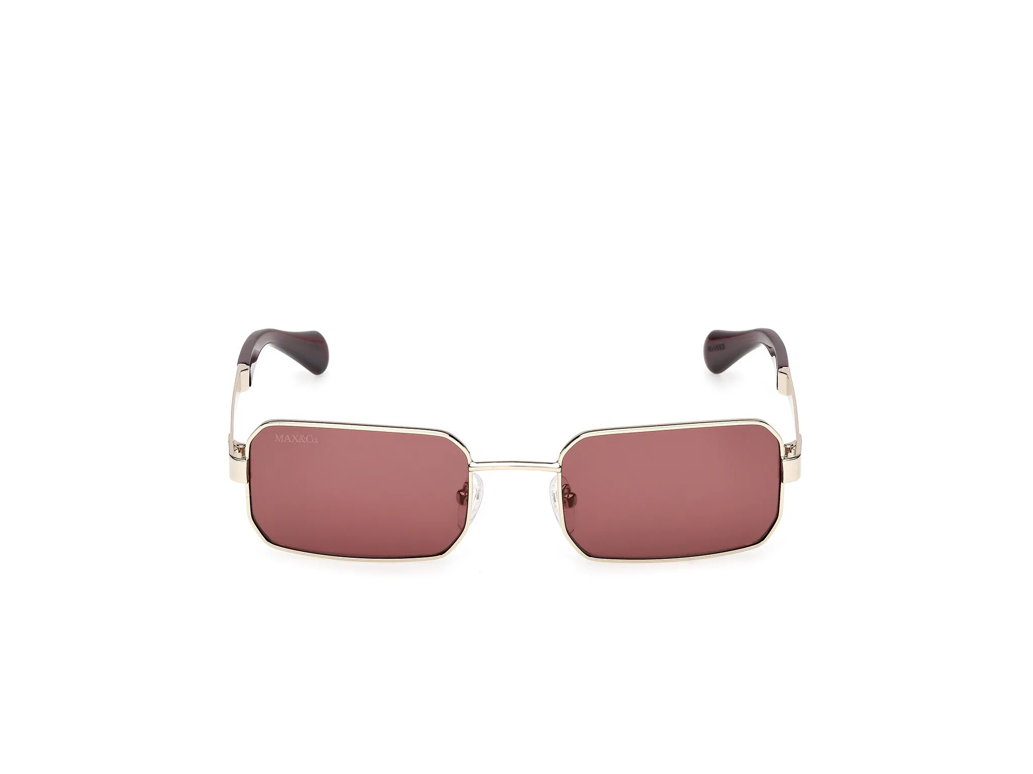MAX&Co MO0140 32S Occhiali da sole Metallo Oro Bordeaux Squadrata Normale - immagine 2