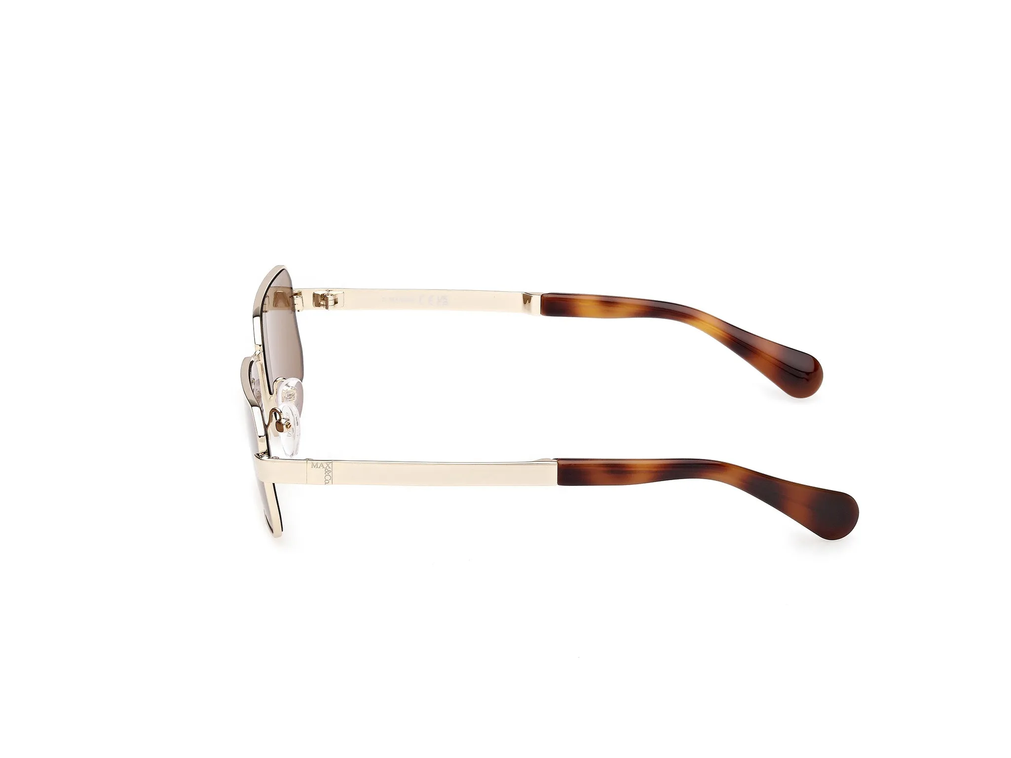 MAX&Co MO0140 32J Occhiali da sole Metallo Oro Roviex Squadrata Normale - immagine 3