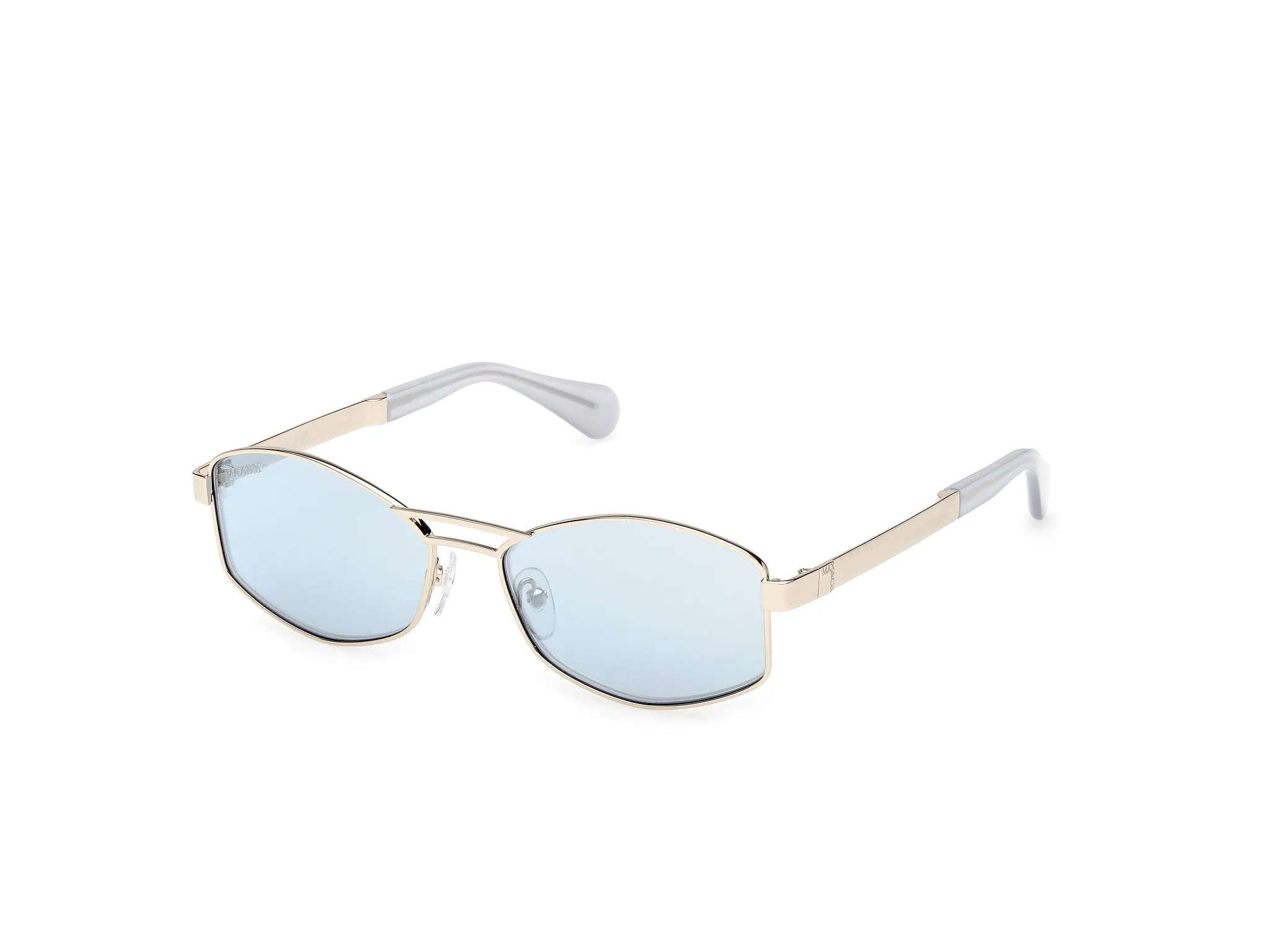MAX&Co MO0139 32X Occhiali da sole Metallo Oro Blu Geometrica Normale - immagine 1