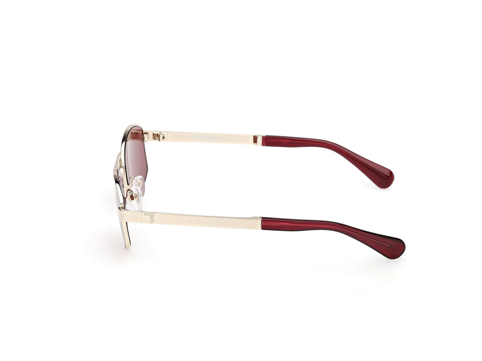 MAX&Co MO0139 32S Occhiali da sole Metallo Oro Bordeaux Geometrica Normale - immagine 3