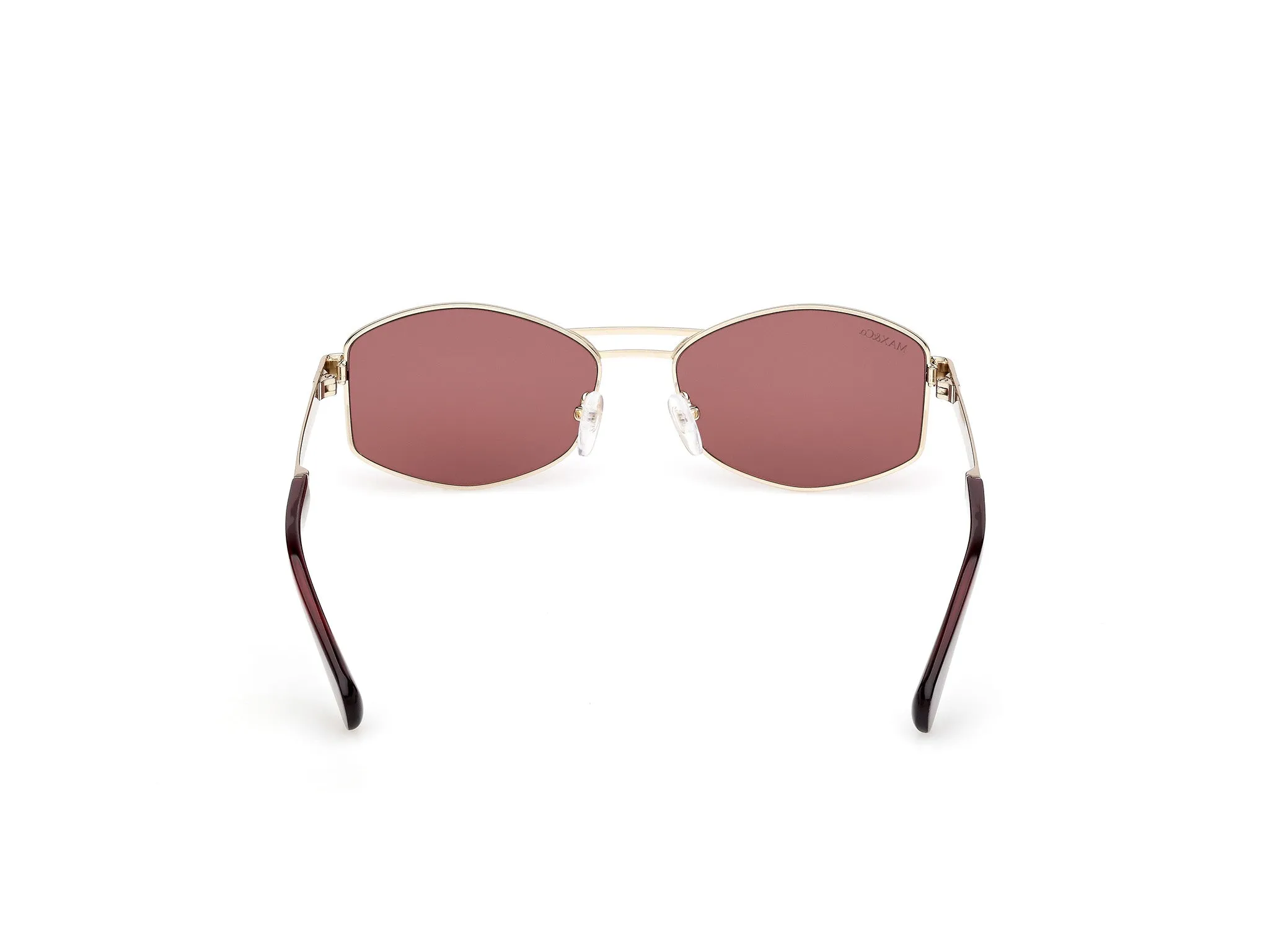 MAX&Co MO0139 32S Occhiali da sole Metallo Oro Bordeaux Geometrica Normale - immagine 4