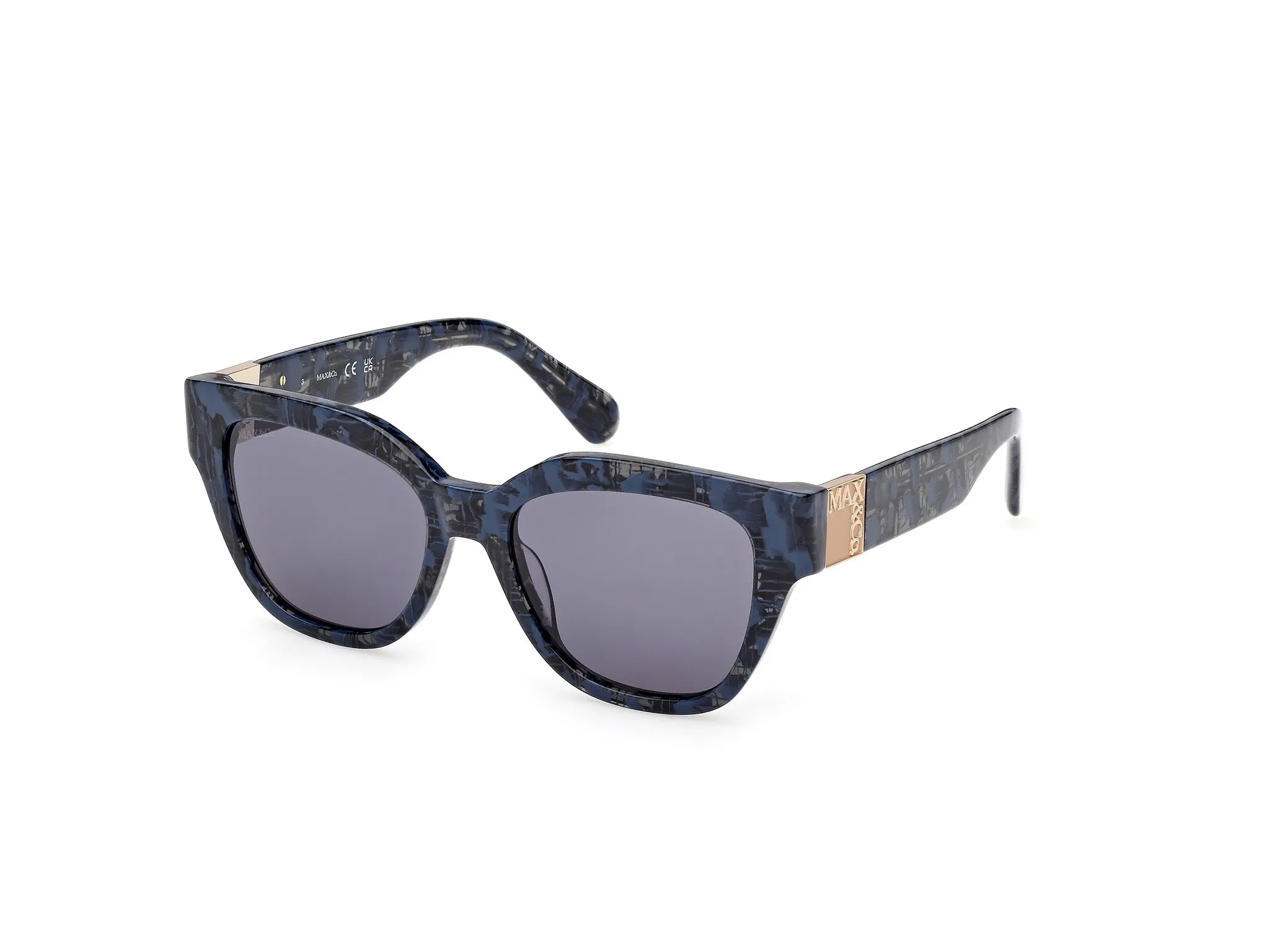 MAX&Co MO0138 92V Occhiali da sole Acetato Azzurro Blu Squadrata Normale - immagine 1
