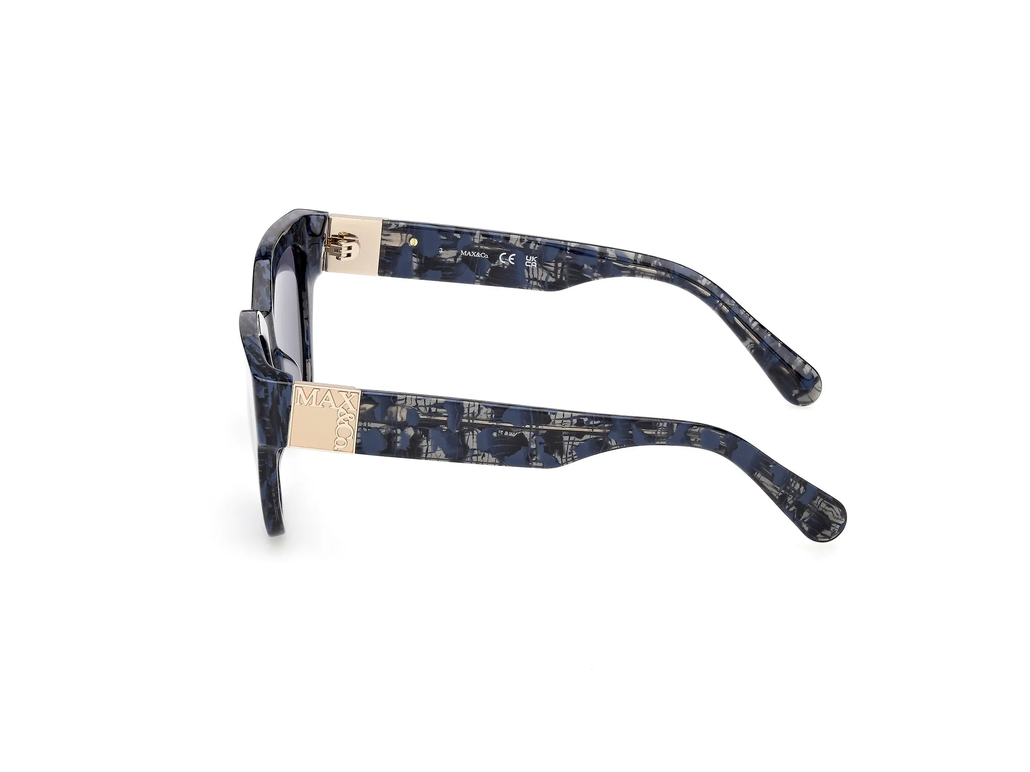 MAX&Co MO0138 92V Occhiali da sole Acetato Azzurro Blu Squadrata Normale - immagine 3
