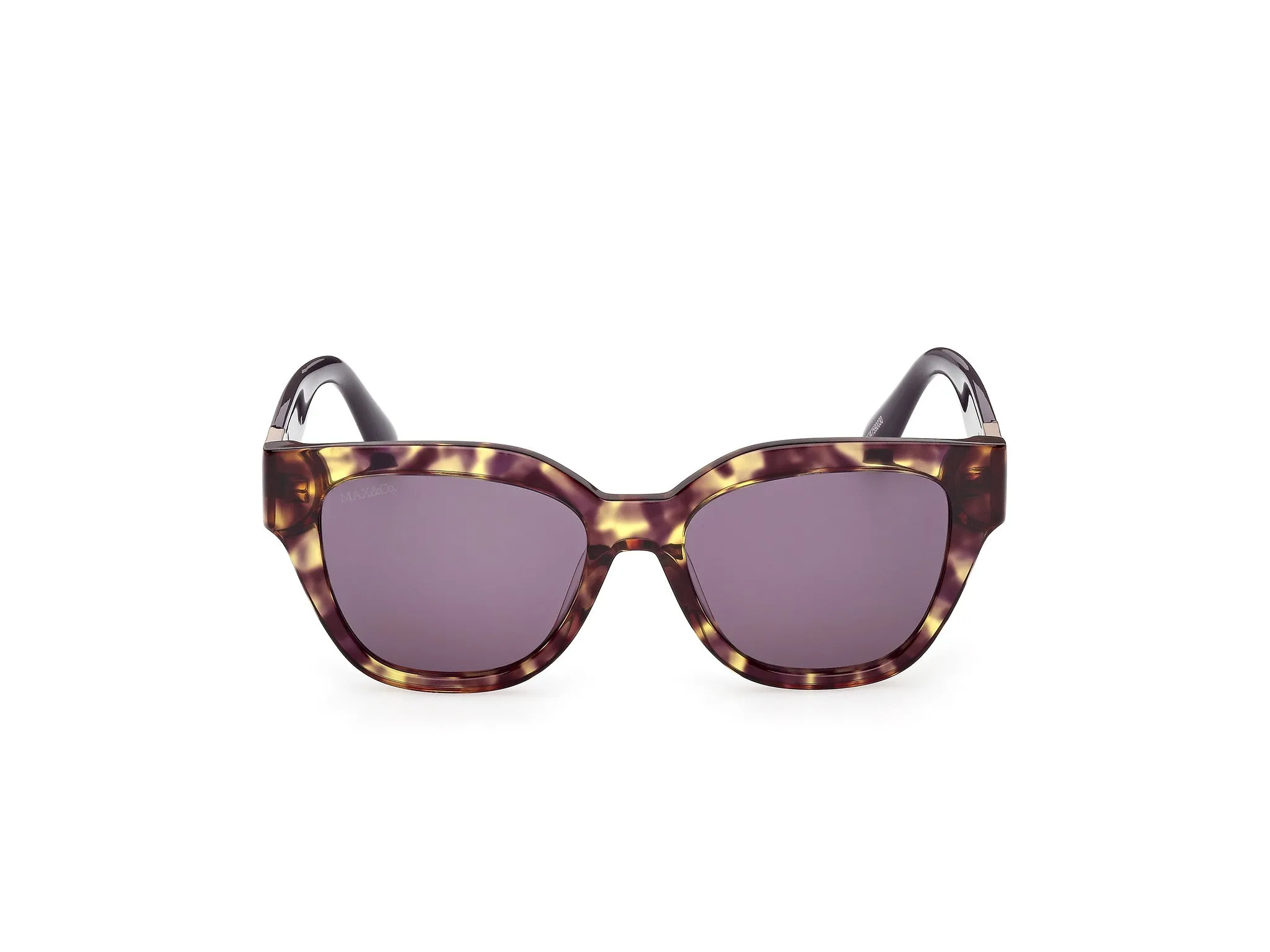 MAX&Co MO0138 56Y Occhiali da sole Acetato Havana Viola Squadrata Normale - immagine 2