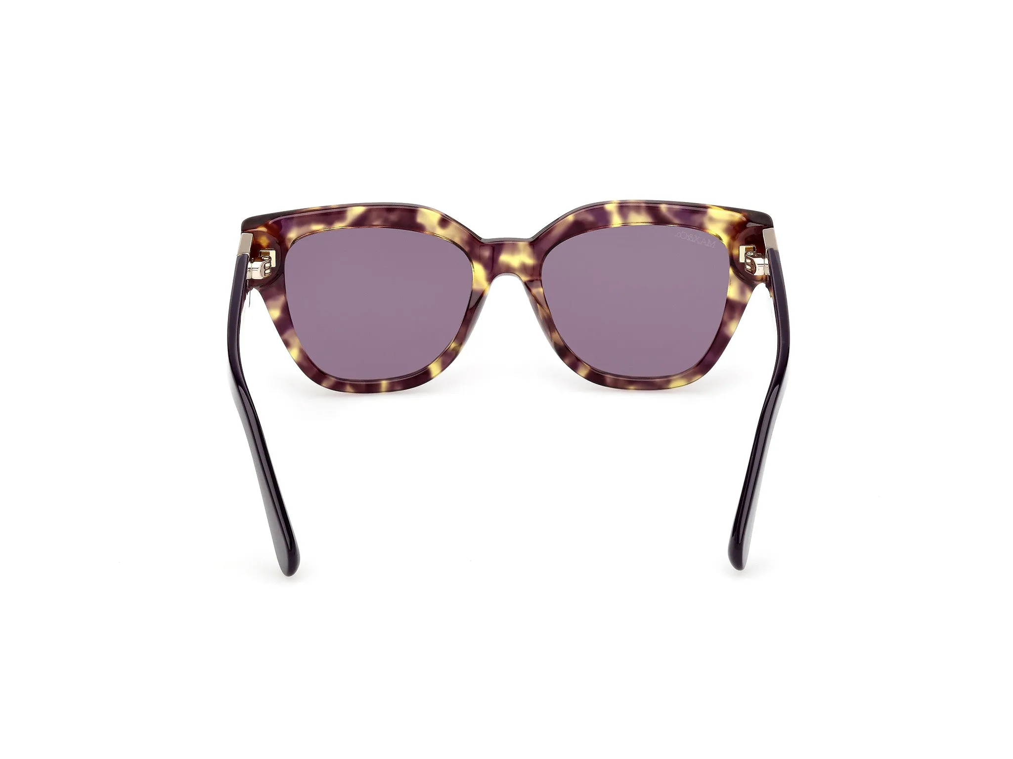 MAX&Co MO0138 56Y Occhiali da sole Acetato Havana Viola Squadrata Normale - immagine 4