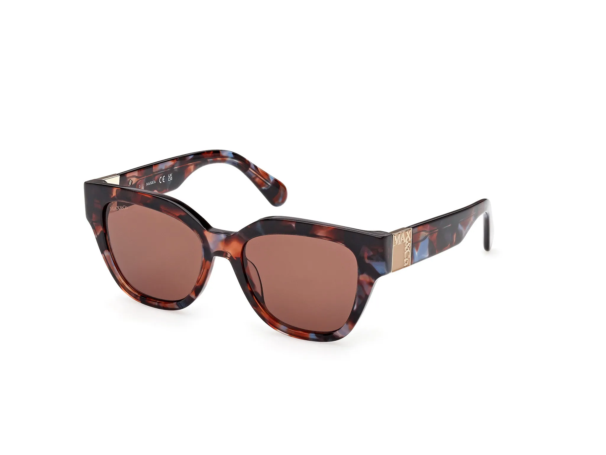 MAX&Co MO0138 54E Occhiali da sole Acetato Havana Marrone Squadrata Normale - immagine 1