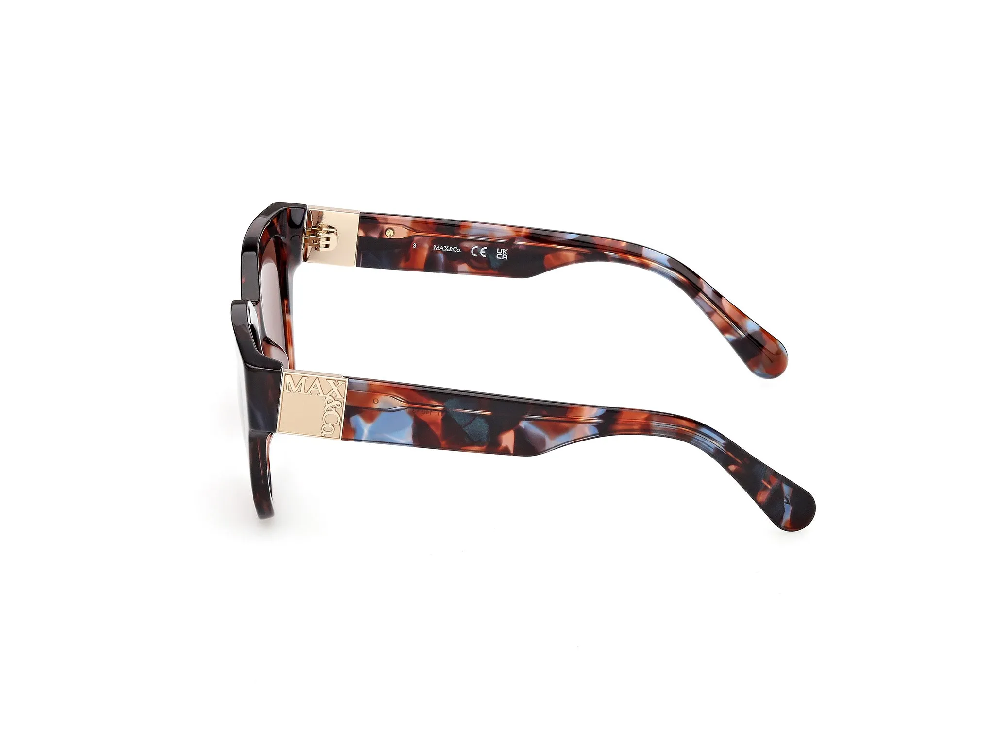 MAX&Co MO0138 54E Occhiali da sole Acetato Havana Marrone Squadrata Normale - immagine 3