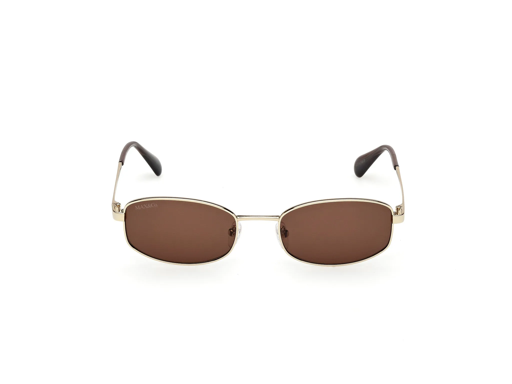 MAX&Co MO0135 32E Occhiali da sole Metallo Oro Marrone Rotonda Normale - immagine 2