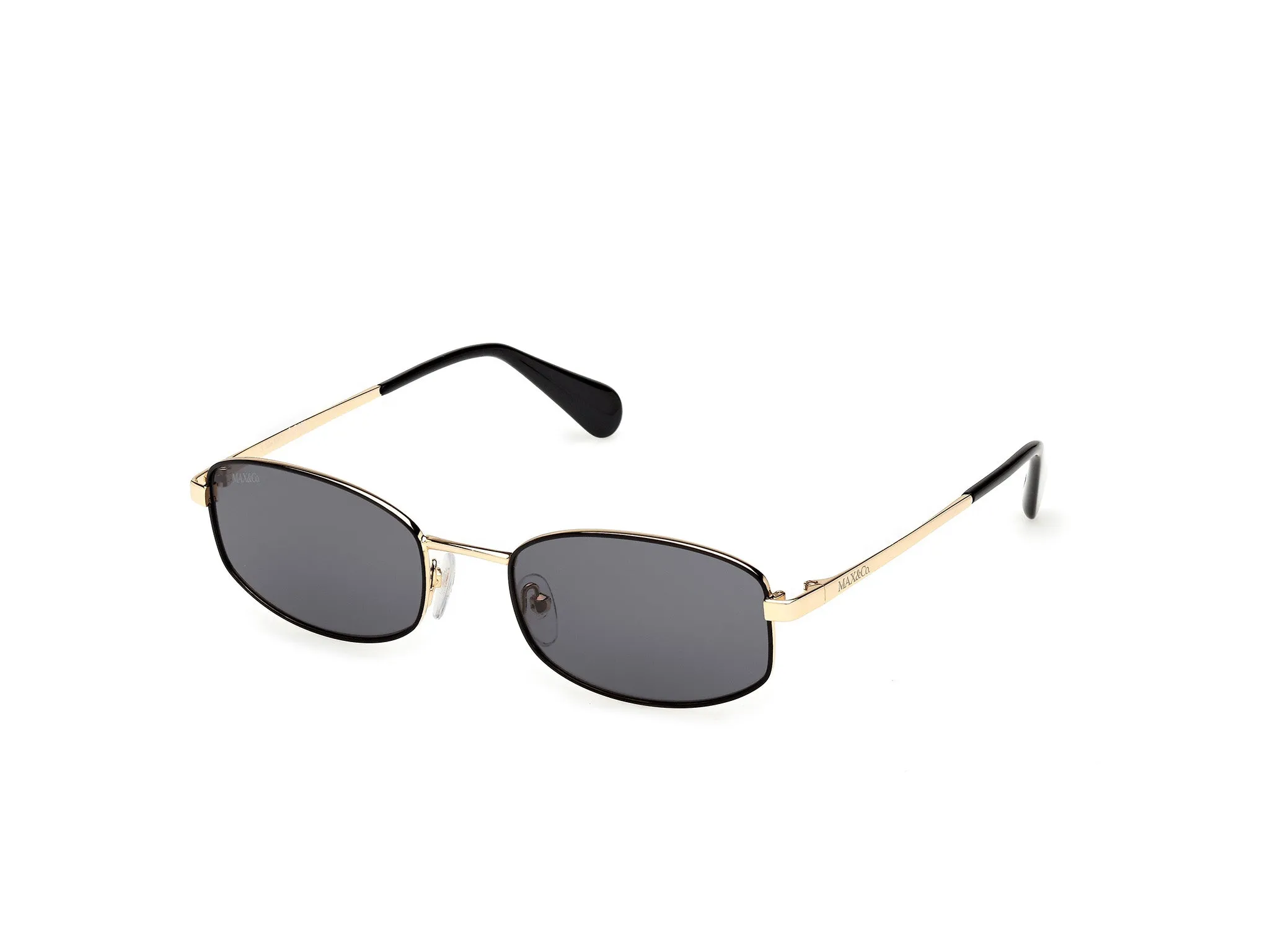 MAX&Co MO0135 01A Occhiali da sole Metallo Nero Fumo Rotonda Normale - immagine 1