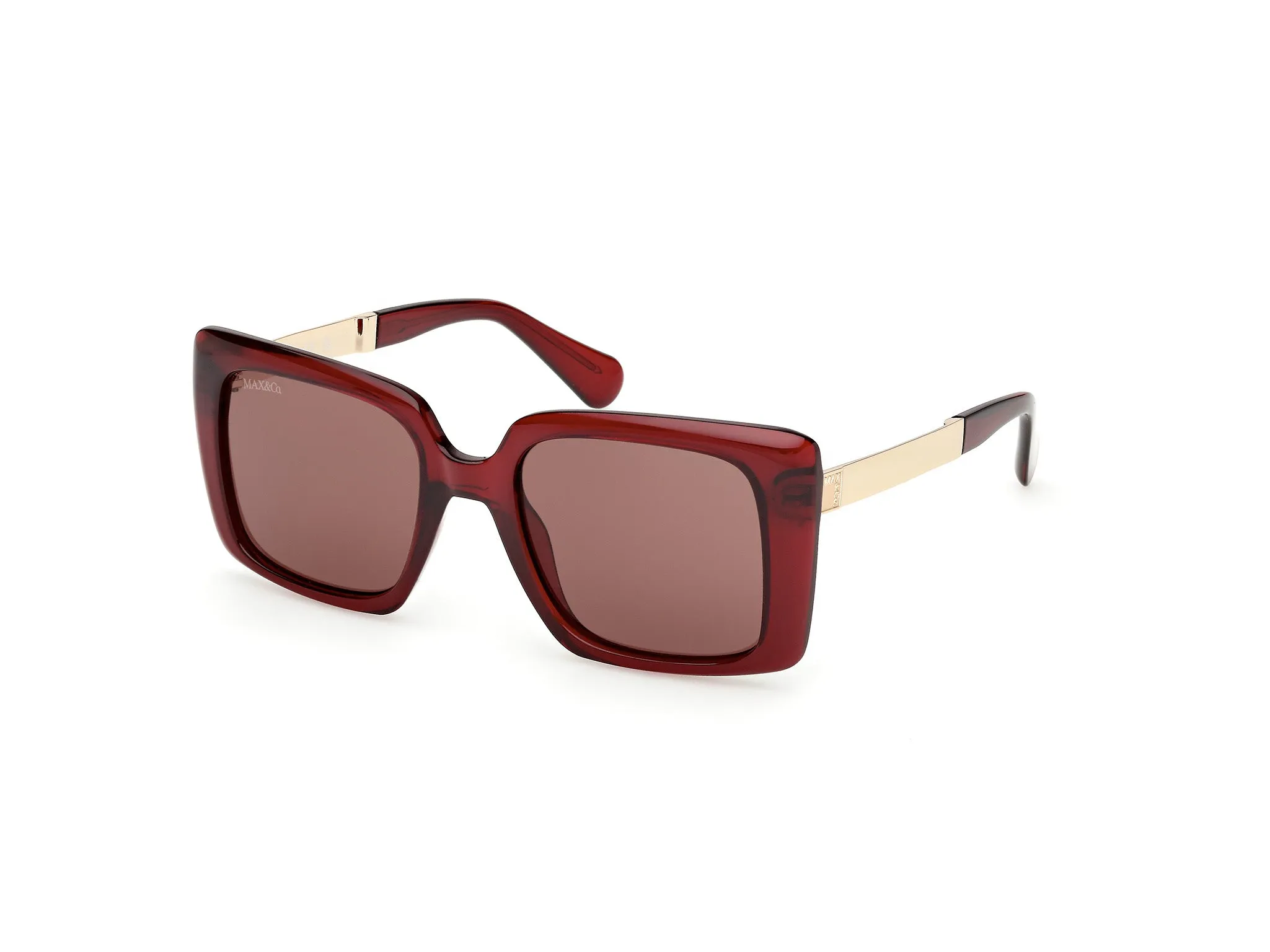MAX&Co MO0134 66E Occhiali da sole Iniettato Rosso Marrone Squadrata Normale - immagine 1