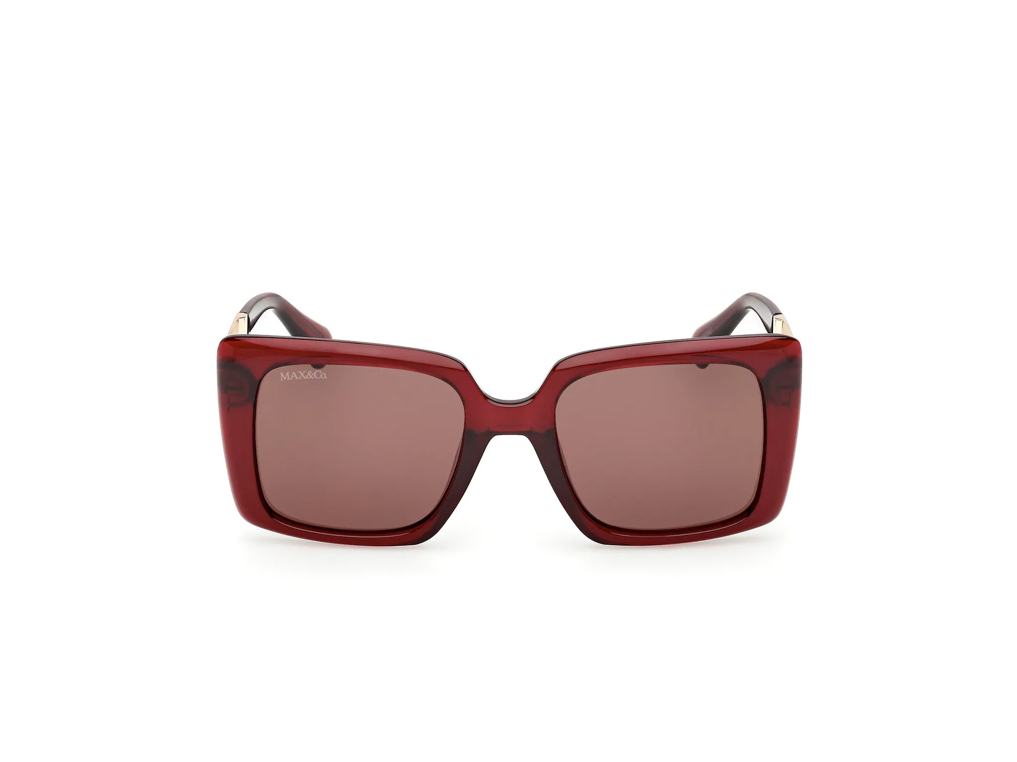 MAX&Co MO0134 66E Occhiali da sole Iniettato Rosso Marrone Squadrata Normale - immagine 2