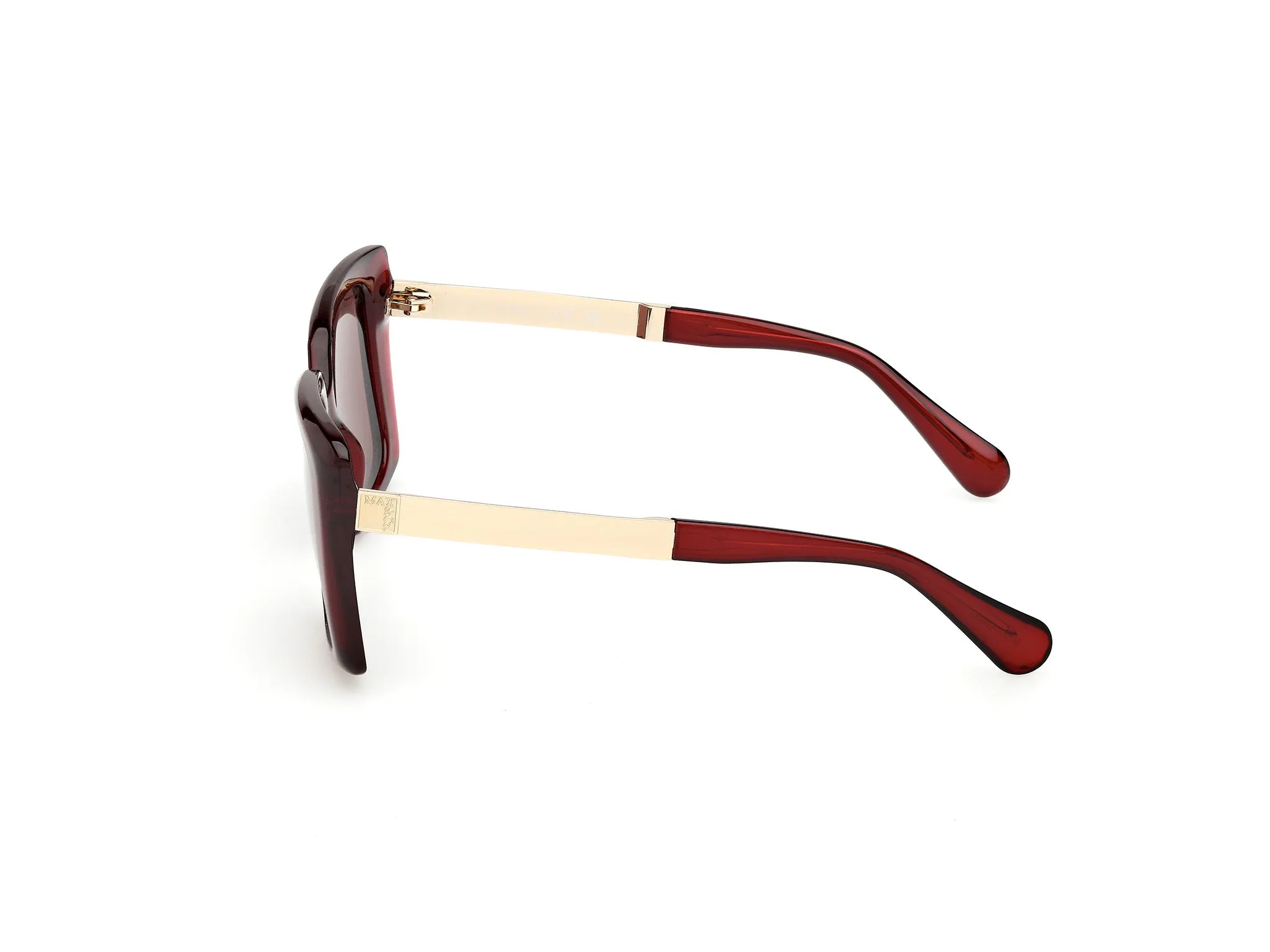 MAX&Co MO0134 66E Occhiali da sole Iniettato Rosso Marrone Squadrata Normale - immagine 3
