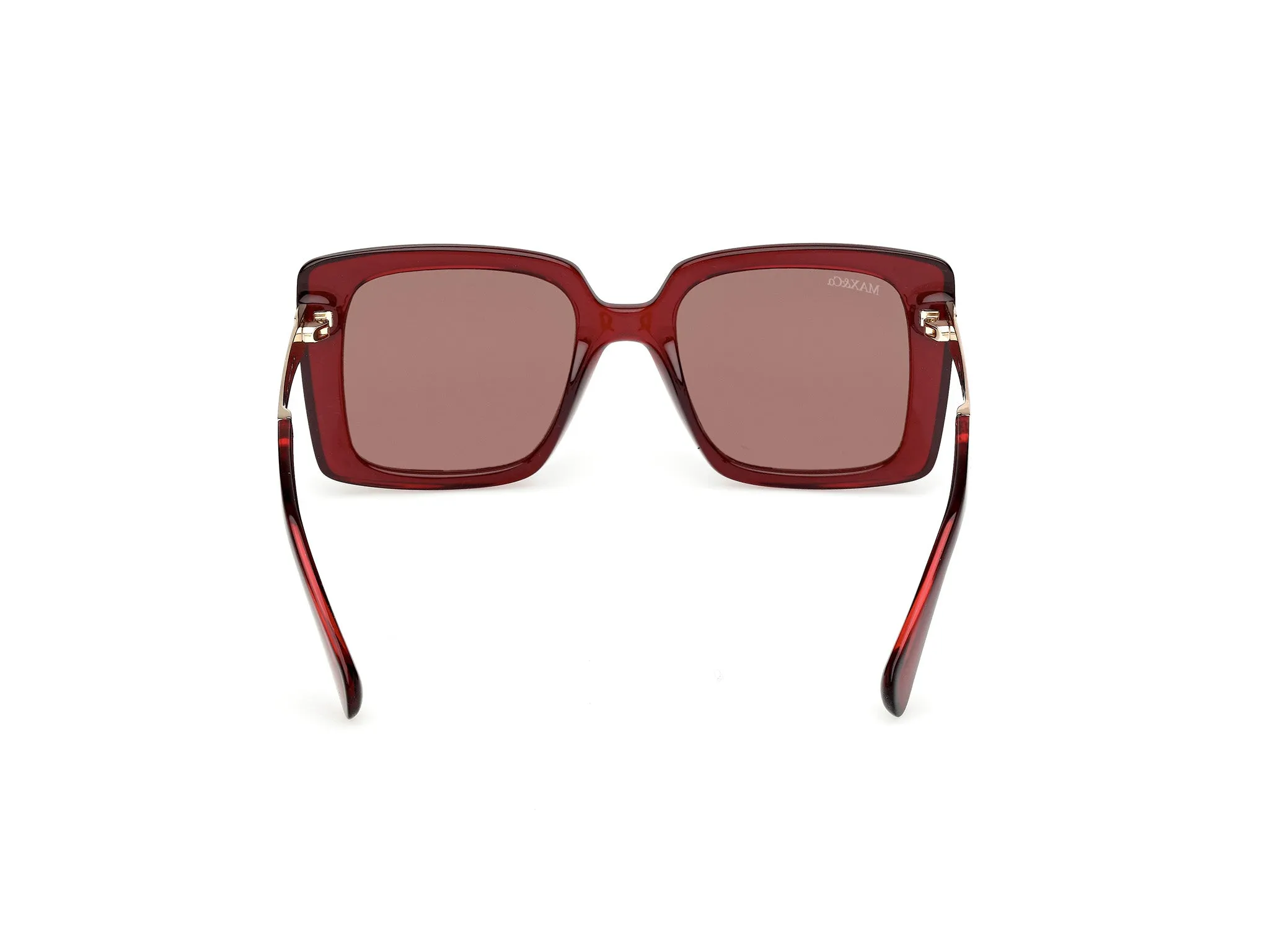 MAX&Co MO0134 66E Occhiali da sole Iniettato Rosso Marrone Squadrata Normale - immagine 4
