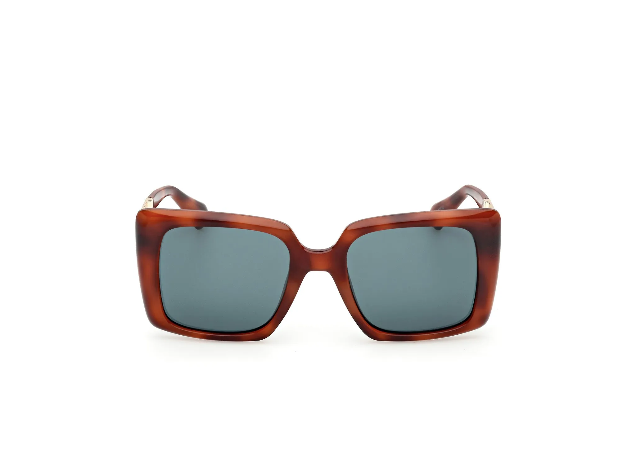 MAX&Co MO0134 53N Occhiali da sole Iniettato Havana Verde Squadrata Normale - immagine 2