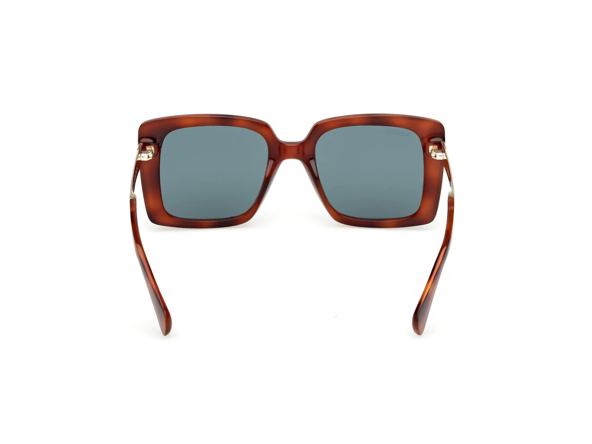 MAX&Co MO0134 53N Occhiali da sole Iniettato Havana Verde Squadrata Normale - immagine 4
