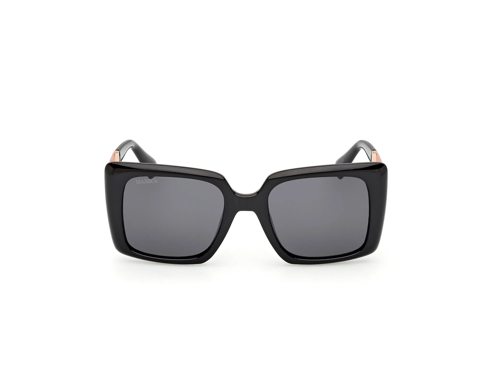 MAX&Co MO0134 01A Occhiali da sole Iniettato Nero Fumo Squadrata Normale - immagine 2