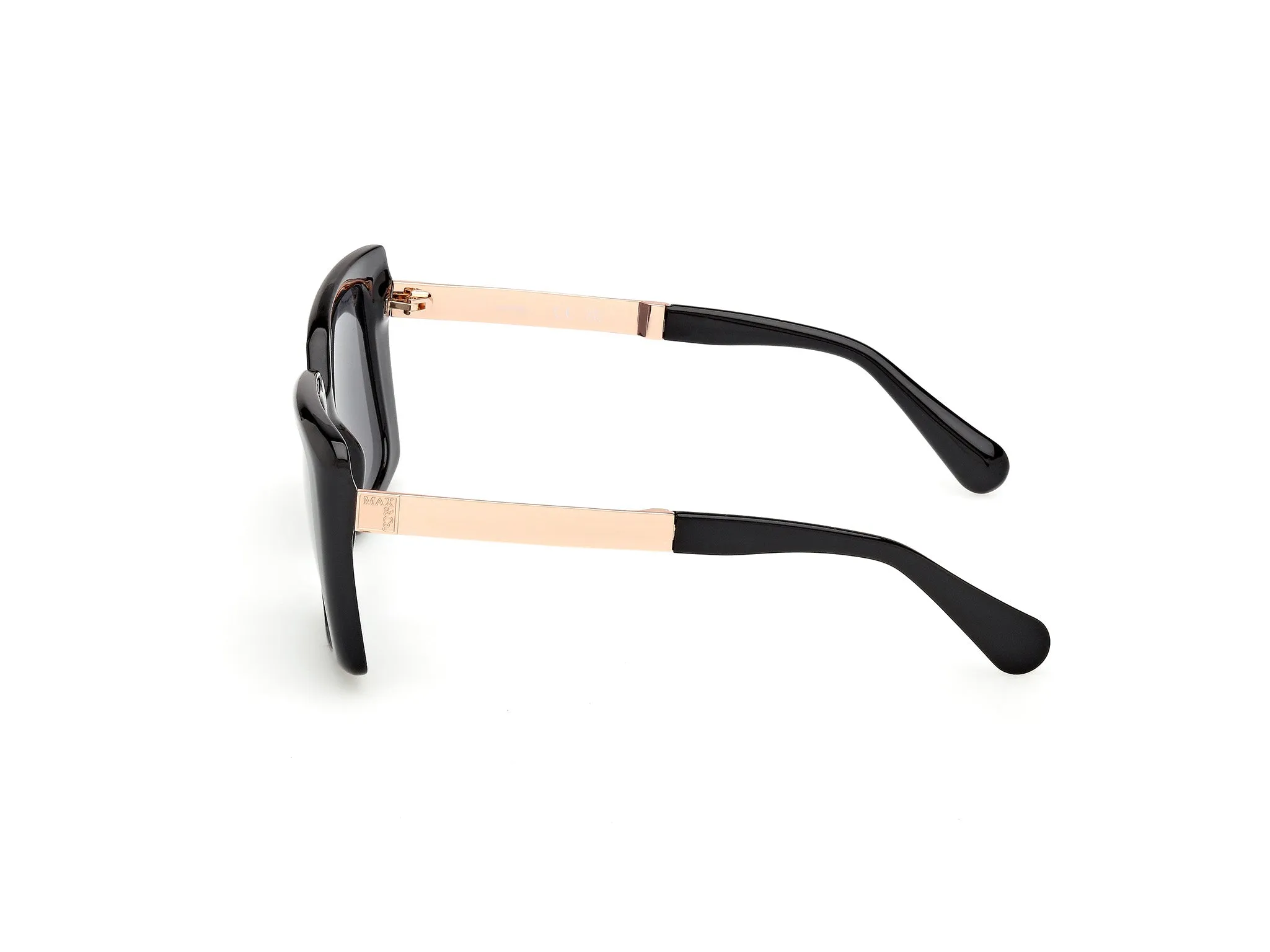 MAX&Co MO0134 01A Occhiali da sole Iniettato Nero Fumo Squadrata Normale - immagine 3