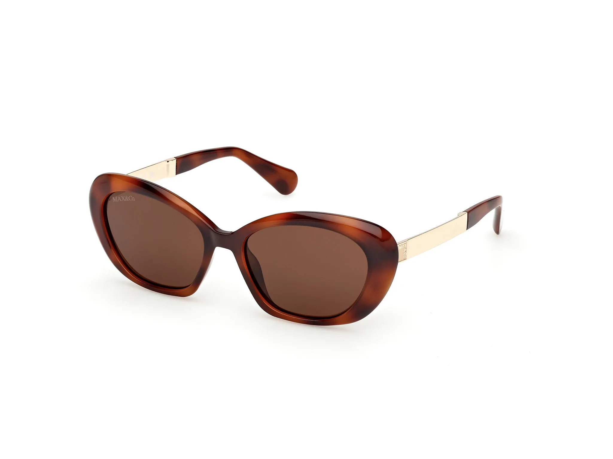 MAX&Co MO0133 52E Occhiali da sole Iniettato Havana Marrone Rotonda Normale - immagine 1