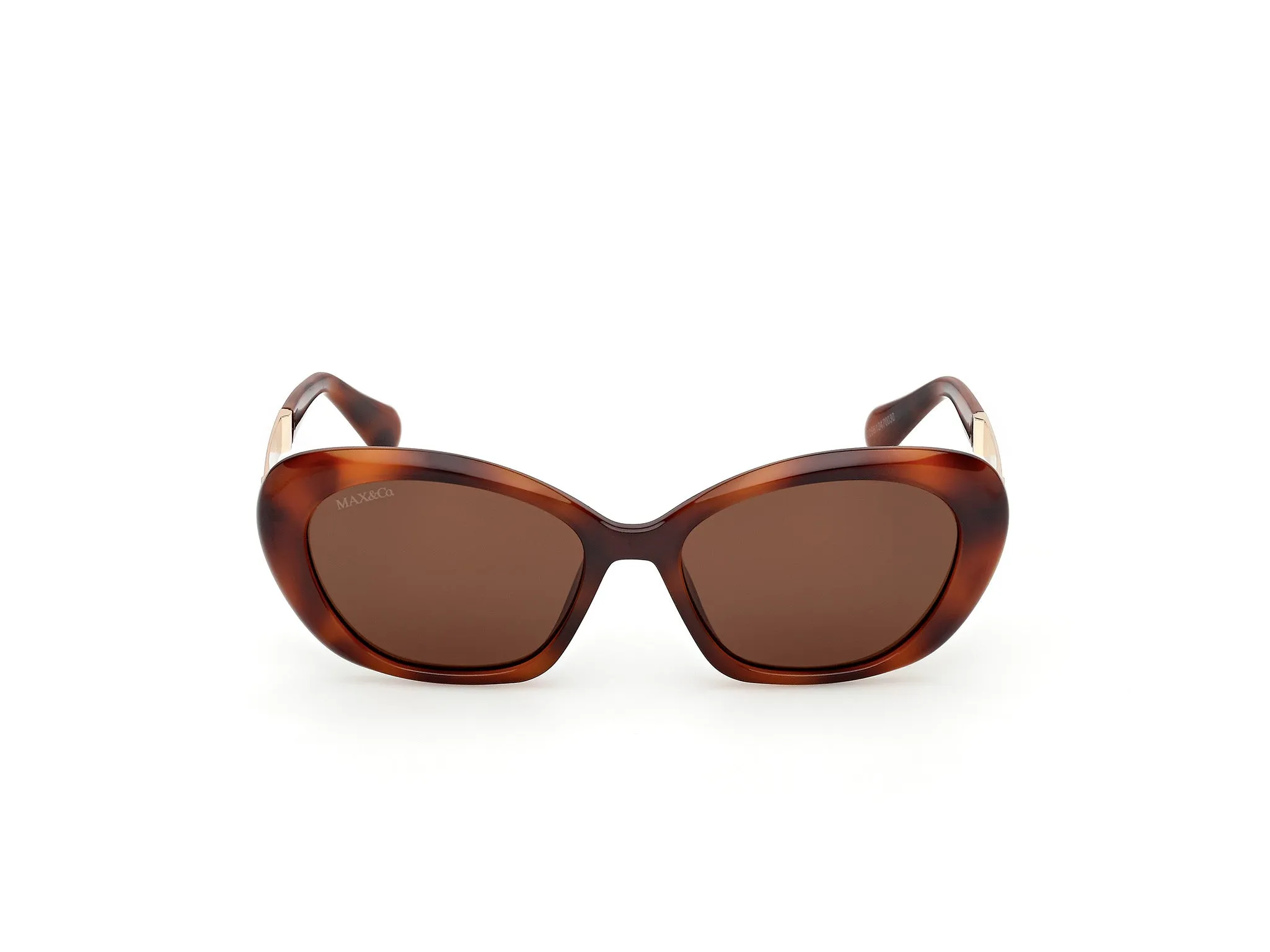 MAX&Co MO0133 52E Occhiali da sole Iniettato Havana Marrone Rotonda Normale - immagine 2
