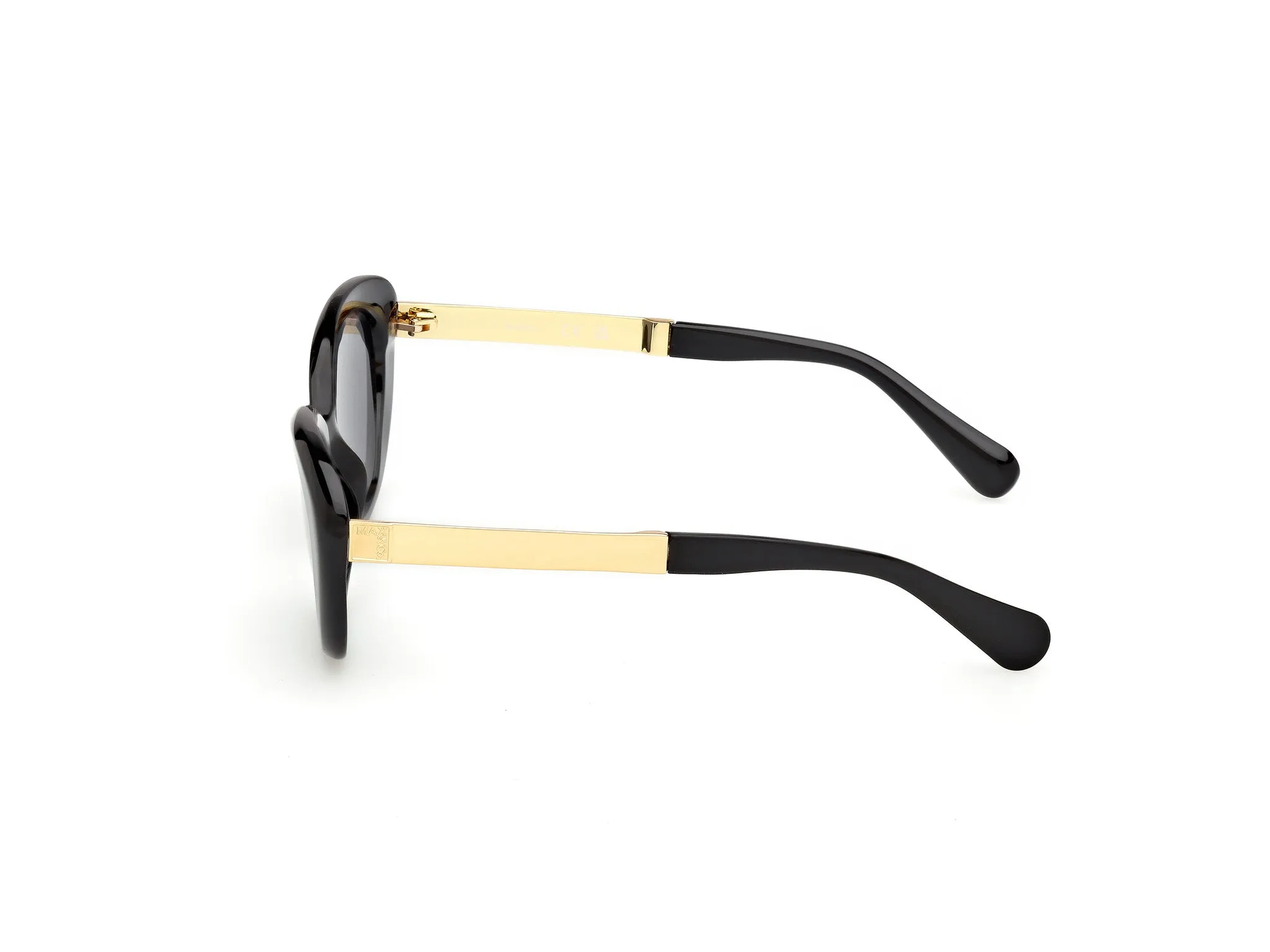MAX&Co MO0133 01A Occhiali da sole Iniettato Nero Fumo Rotonda Normale - immagine 3