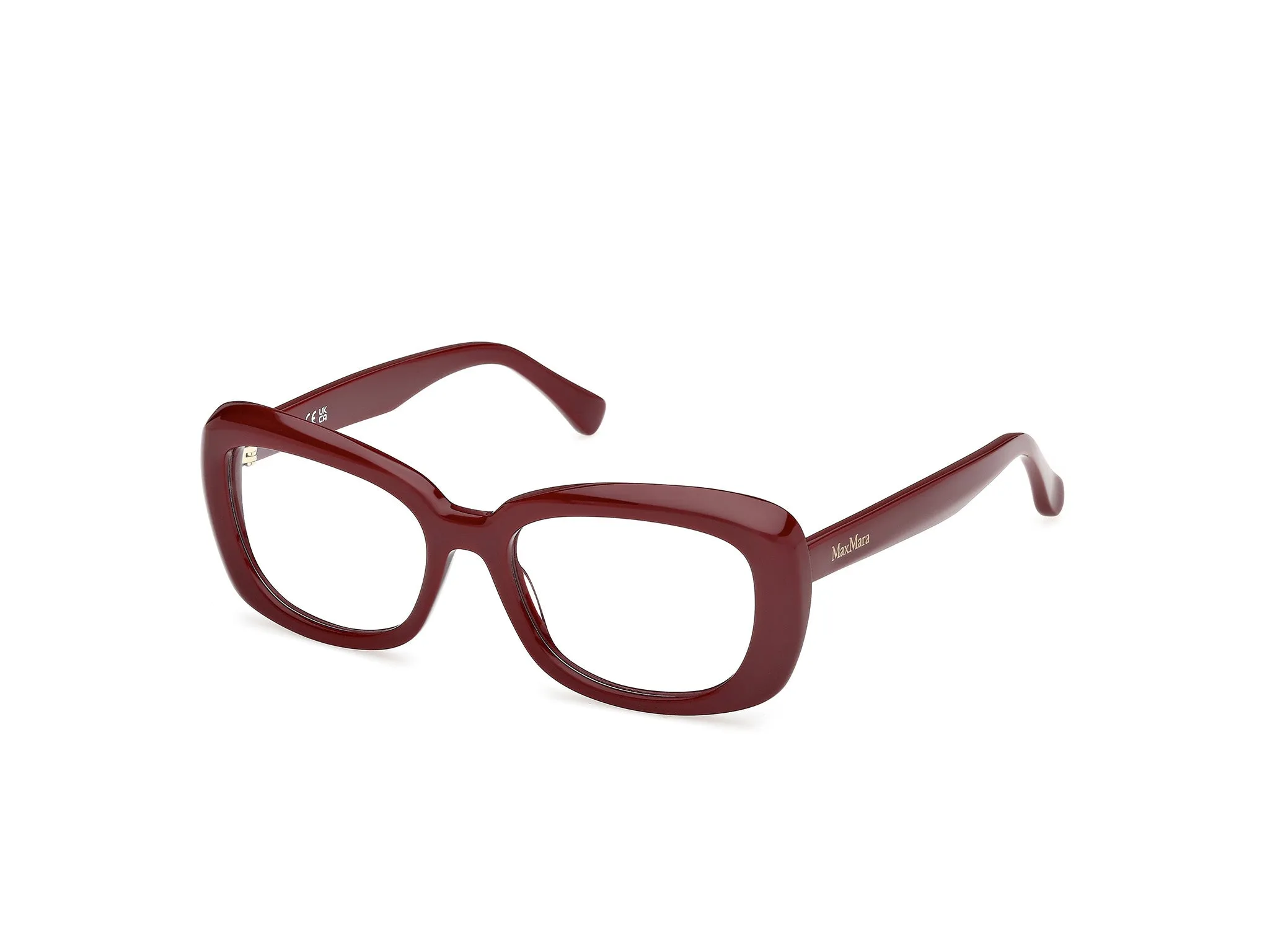 Max Mara MM5211 069 Montature da vista Acetato Bordeaux Rotonda Normale - immagine 1