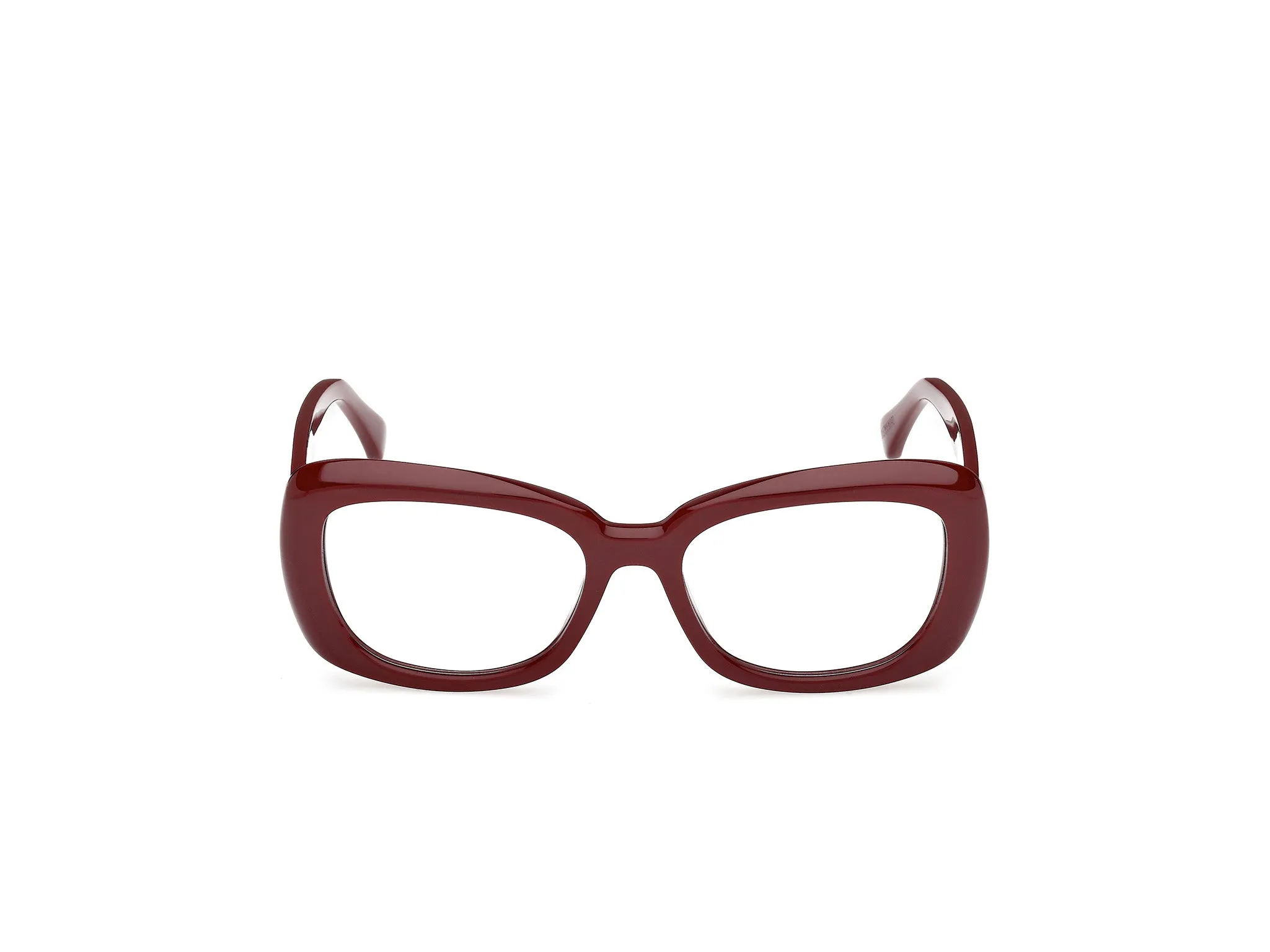 Max Mara MM5211 069 Montature da vista Acetato Bordeaux Rotonda Normale - immagine 2