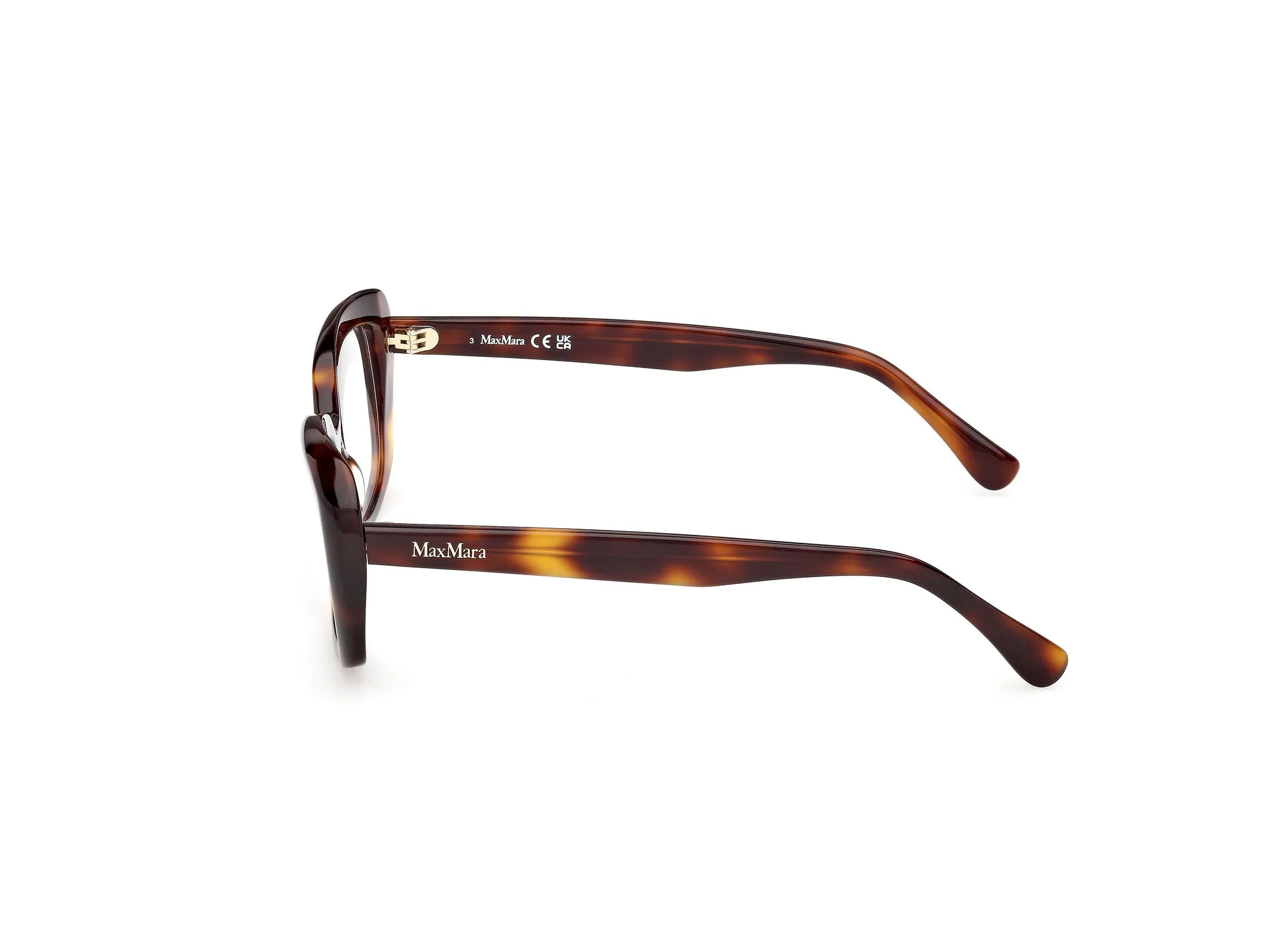 Max Mara MM5211 052 Montature da vista Acetato Havana Rotonda Normale - immagine 3