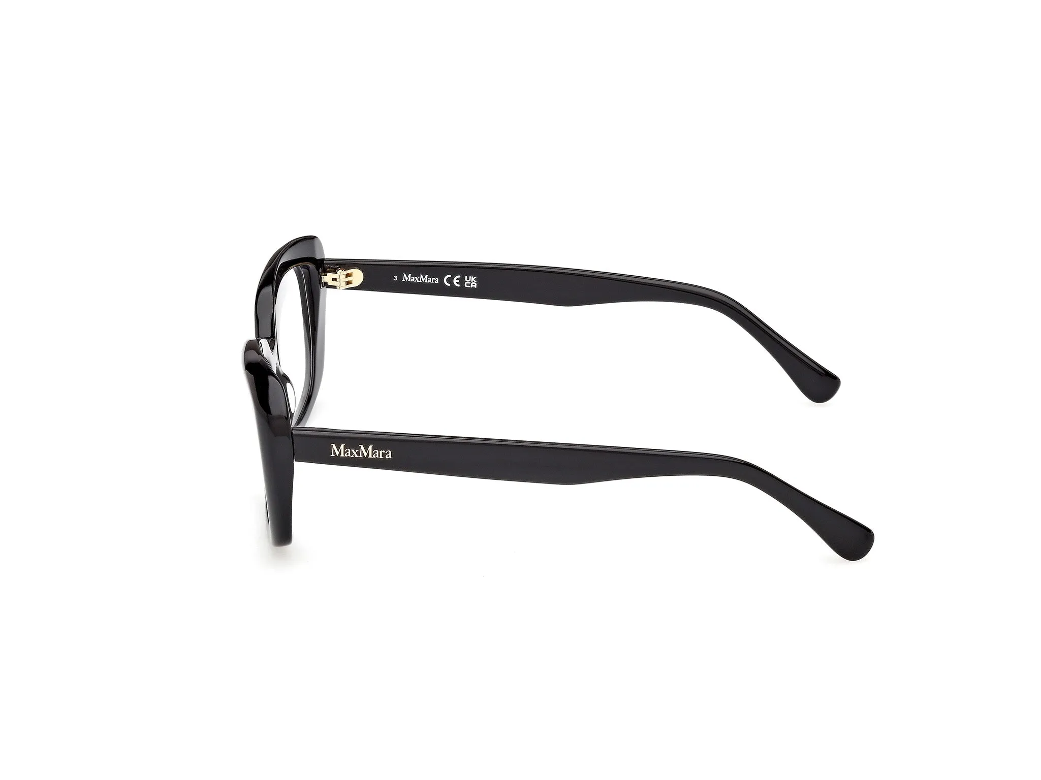 Max Mara MM5211 001 Montature da vista Acetato Nero Rotonda Normale - immagine 3