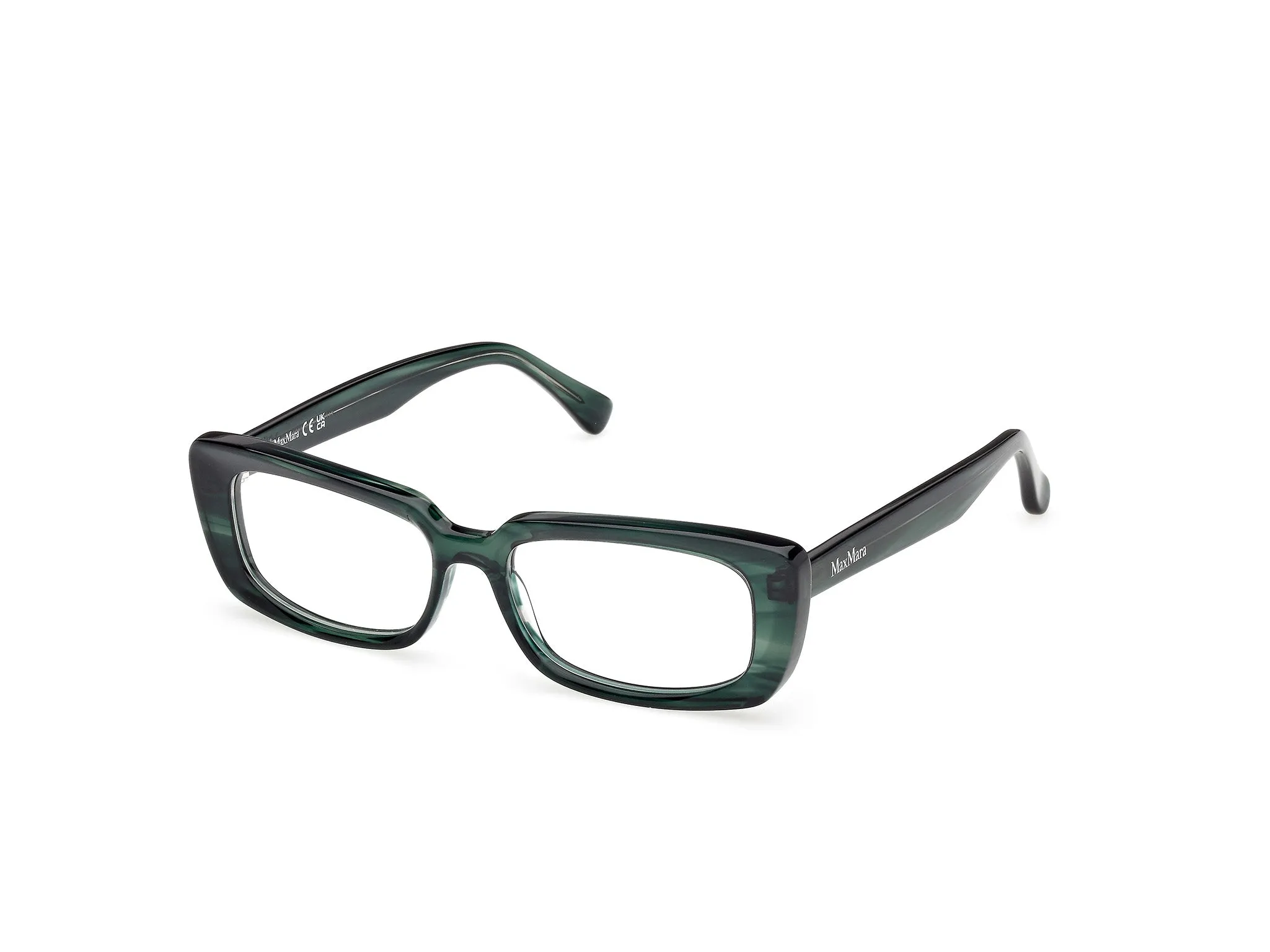 Max Mara MM5209 098 Montature da vista Acetato Verde Squadrata Normale - immagine 1