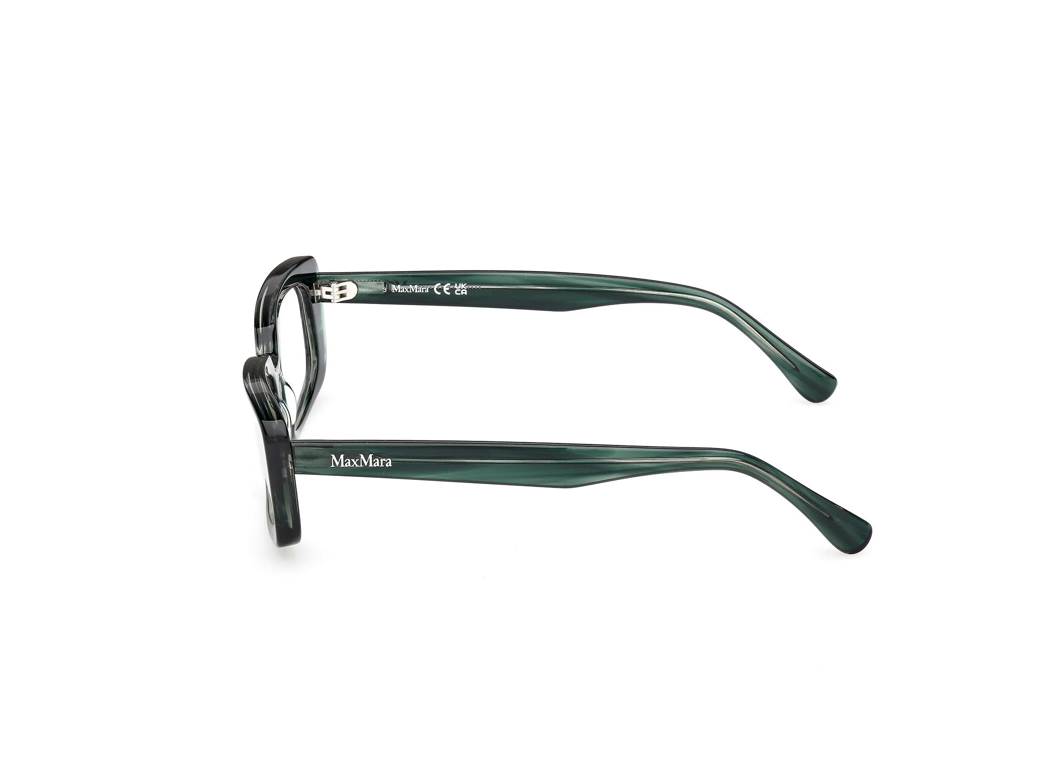 Max Mara MM5209 098 Montature da vista Acetato Verde Squadrata Normale - immagine 3