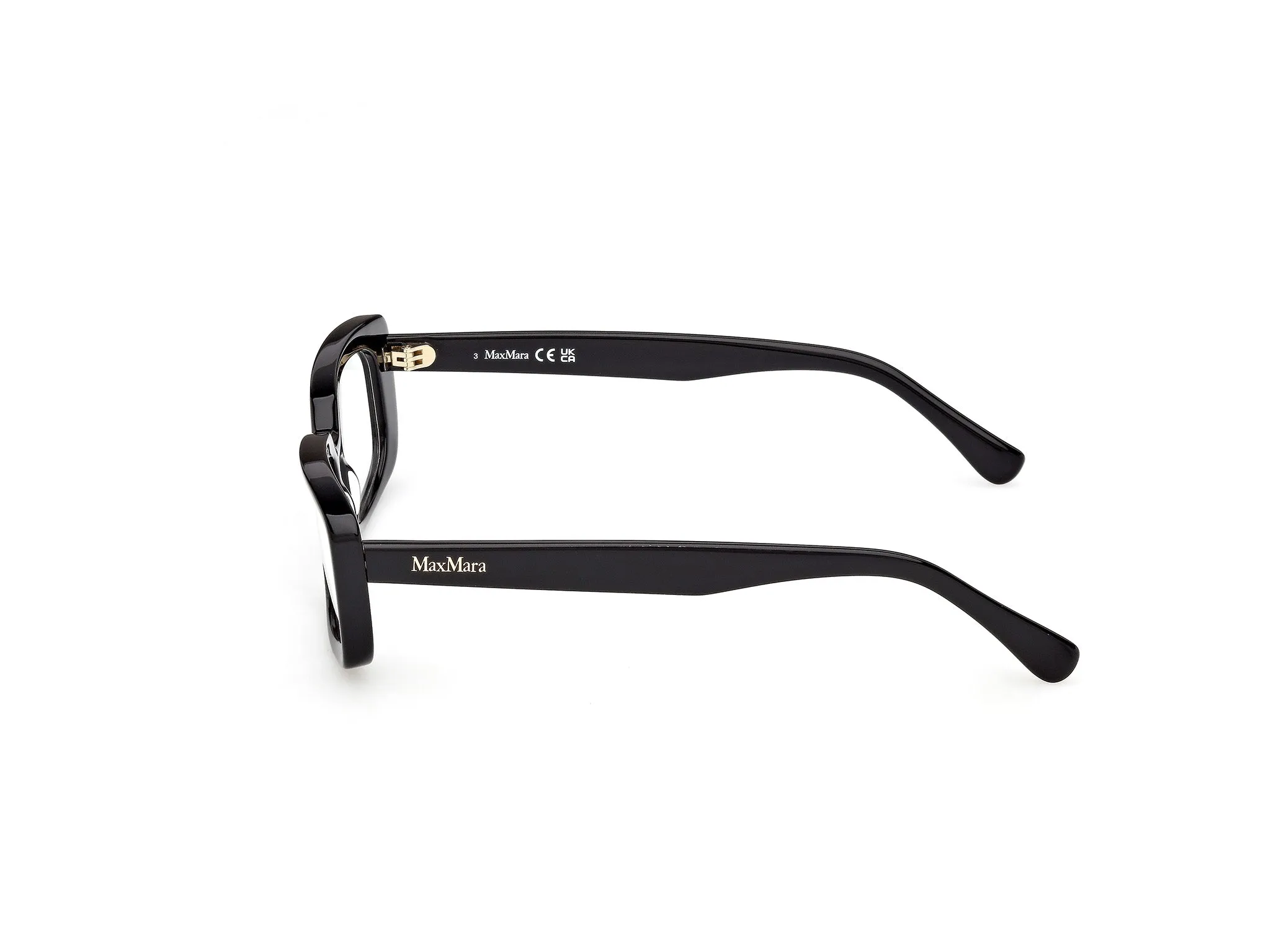 Max Mara MM5209 001 Montature da vista Acetato Nero Squadrata Normale - immagine 3