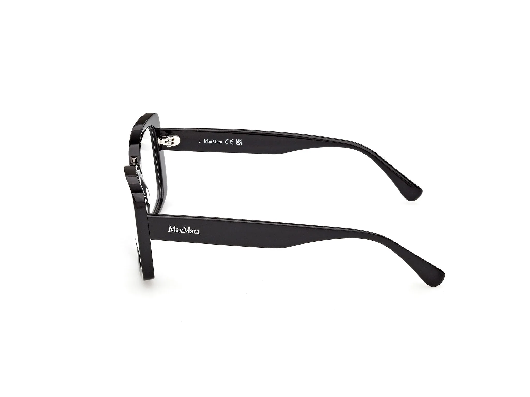 Max Mara MM5208 001 Montature da vista Acetato Nero Farfalla Normale - immagine 3