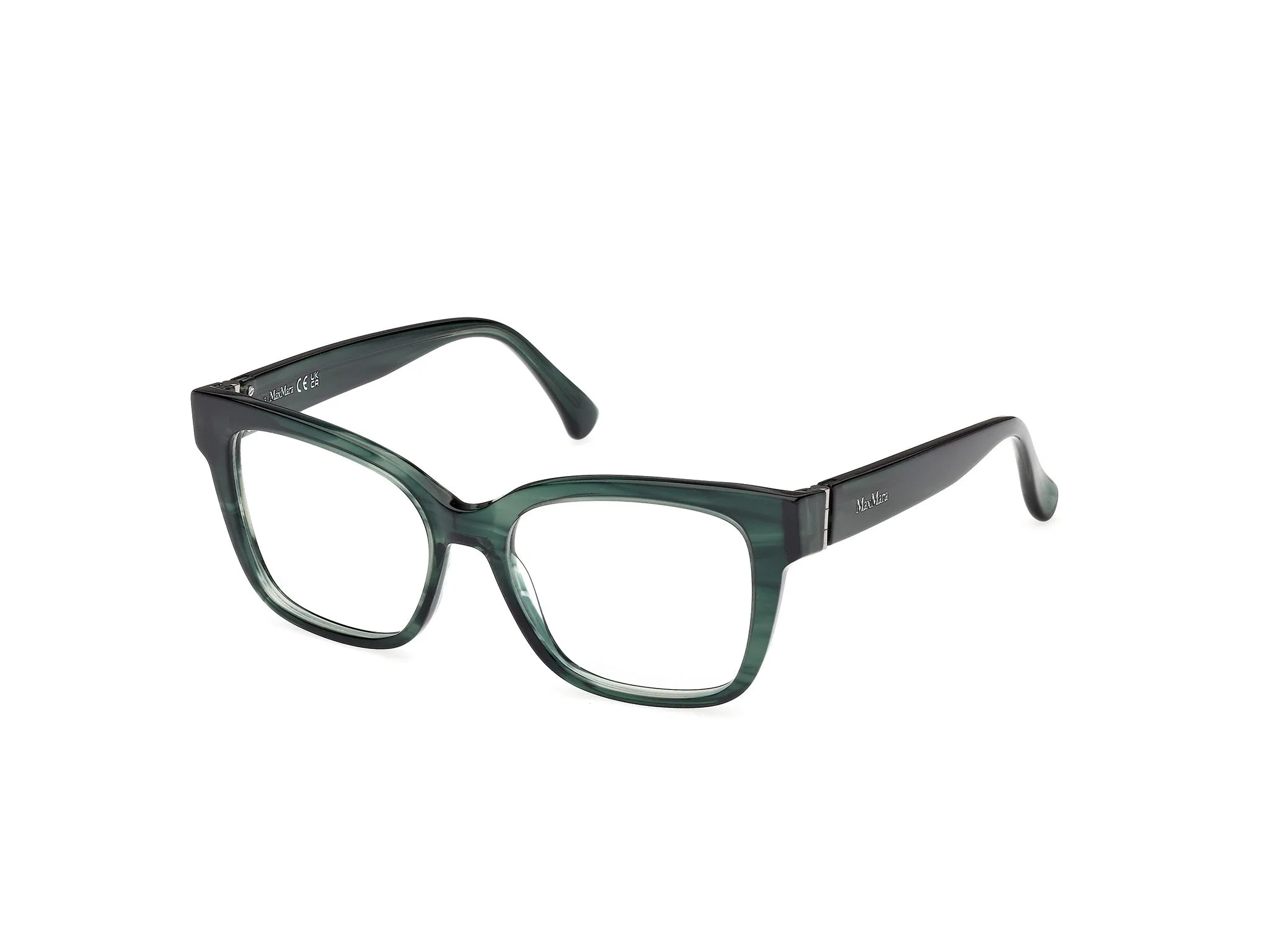 Max Mara MM5206 098 Montature da vista Acetato Verde Squadrata Normale - immagine 1