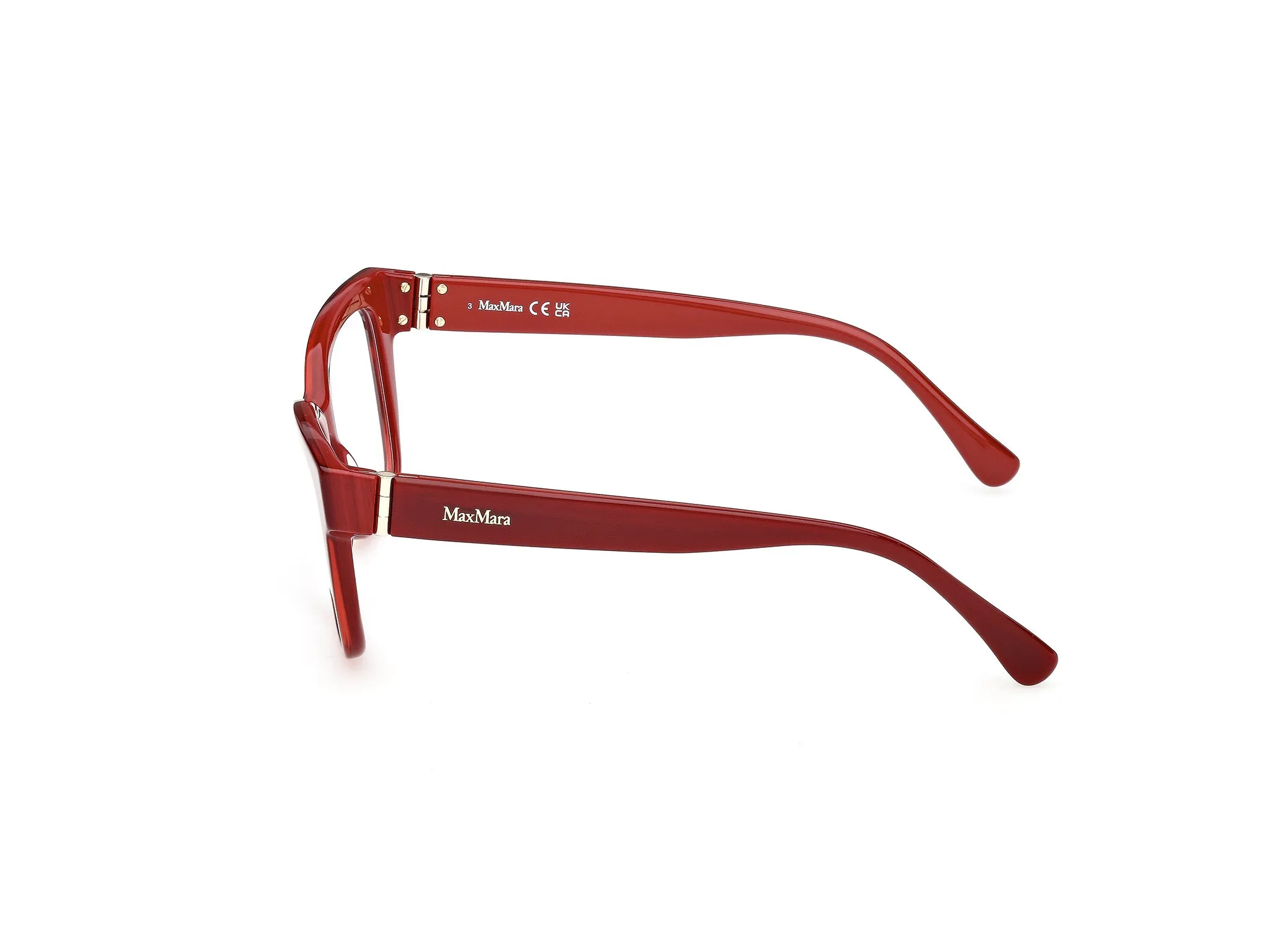 Max Mara MM5206 069 Montature da vista Acetato Bordeaux Squadrata Normale - immagine 3