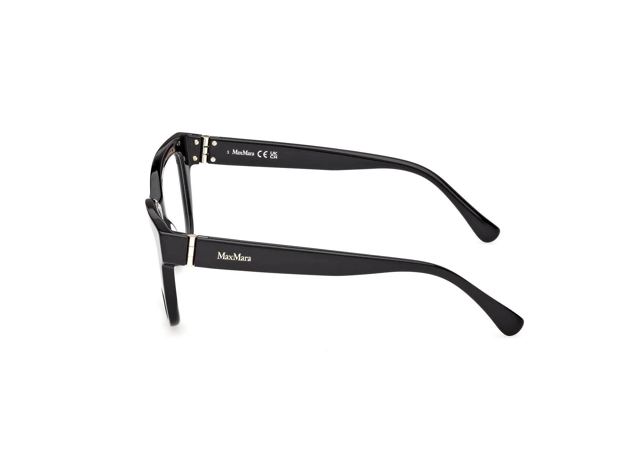 Max Mara MM5206 001 Montature da vista Acetato Nero Squadrata Normale - immagine 3