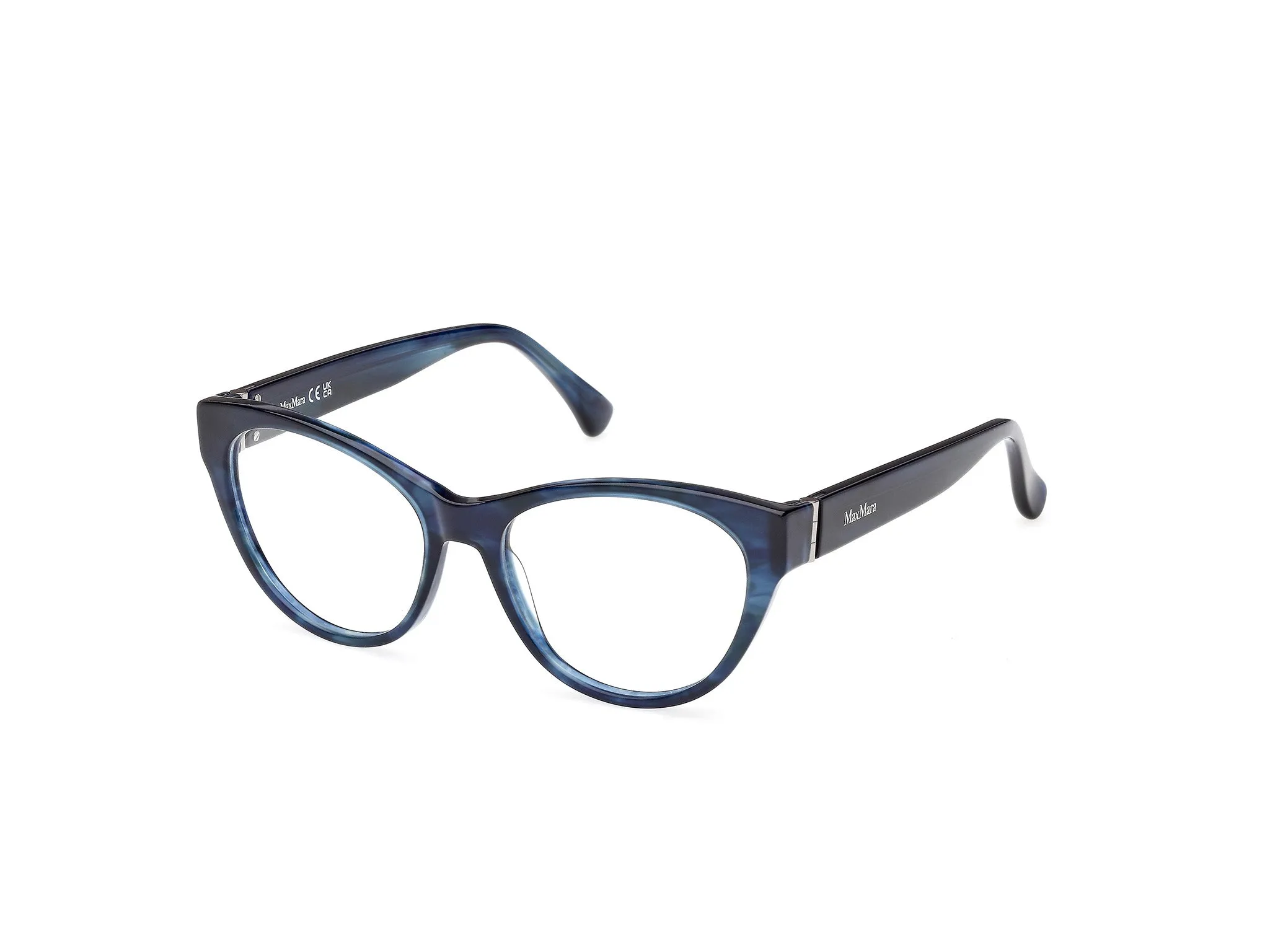 Max Mara MM5205 092 Montature da vista Acetato Blu Rotonda Normale - immagine 1