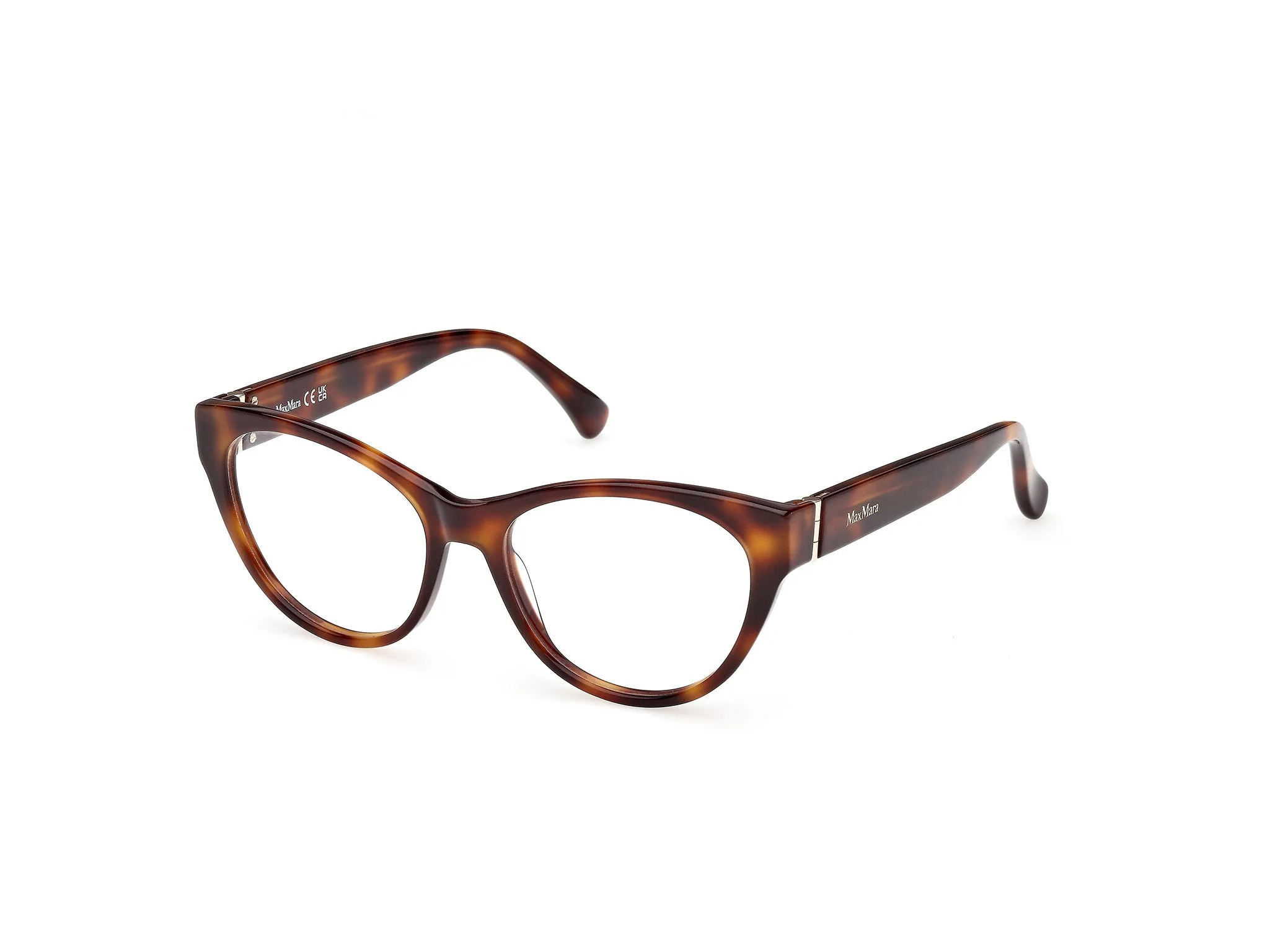 Max Mara MM5205 052 Montature da vista Acetato Havana Rotonda Normale - immagine 1