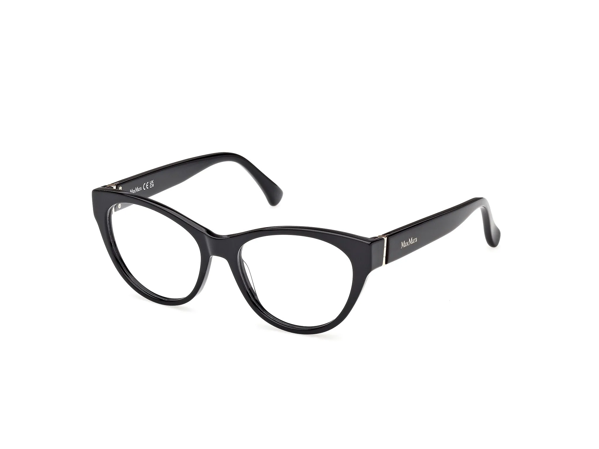 Max Mara MM5205 001 Montature da vista Acetato Nero Rotonda Normale - immagine 1