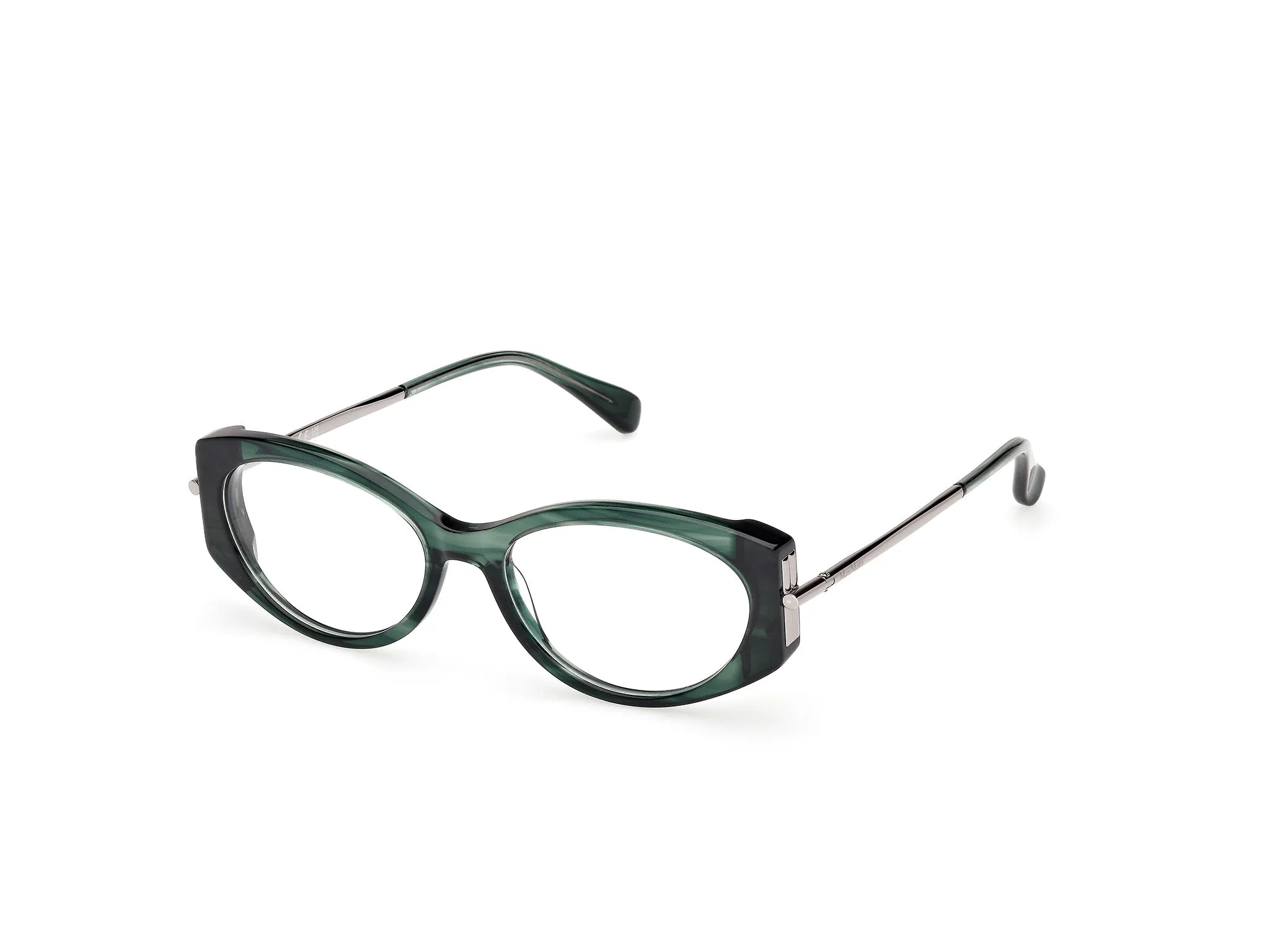 Max Mara MM5204 098 Montature da vista Acetato Verde Rotonda Normale - immagine 1