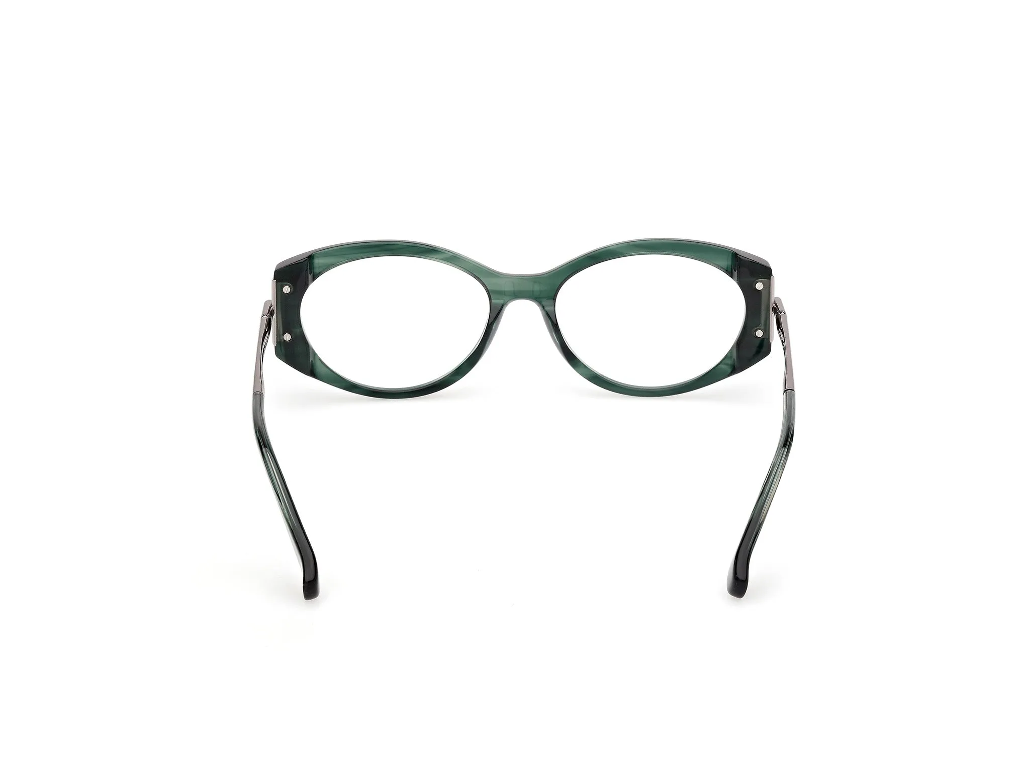 Max Mara MM5204 098 Montature da vista Acetato Verde Rotonda Normale - immagine 4